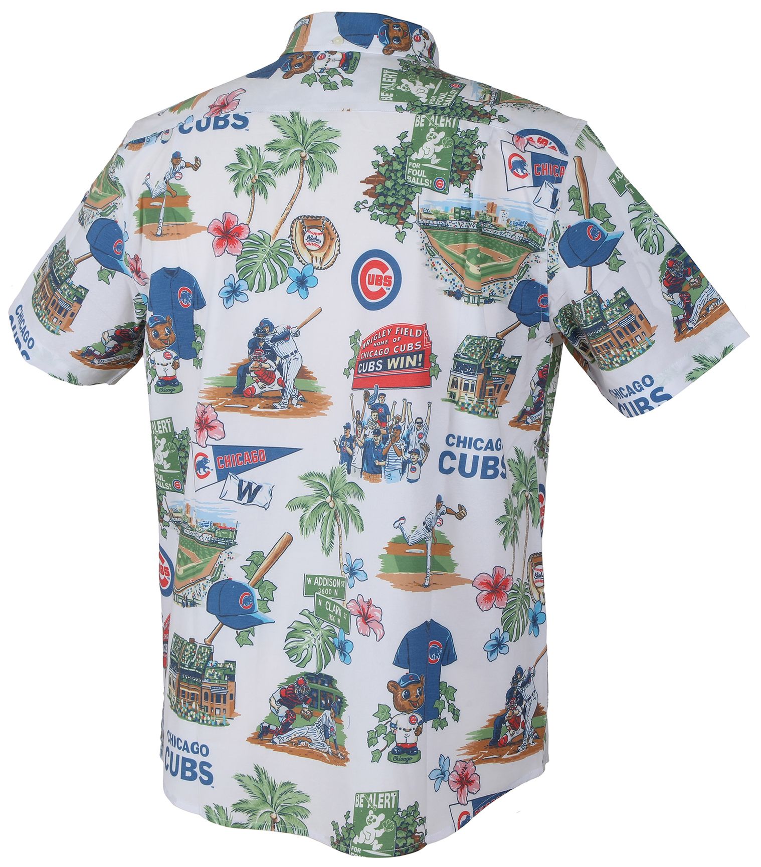 Reyn Spooner Men's Chicago Cubs White Scenic Logo Button-Down Shirt product image