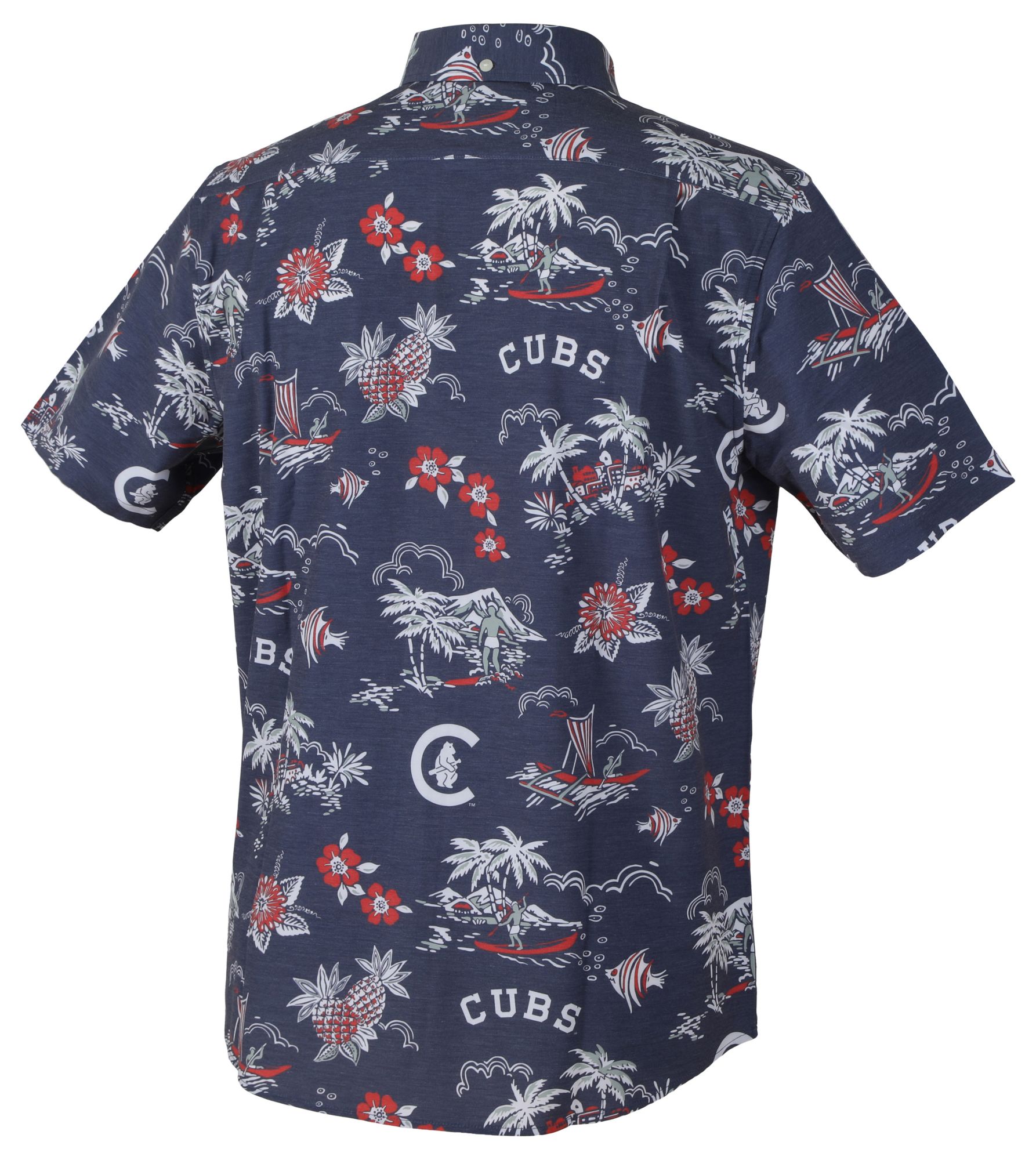 Reyn Spooner Men's Chicago Cubs Navy Cooperstown Kekai Button-Down Shirt product image