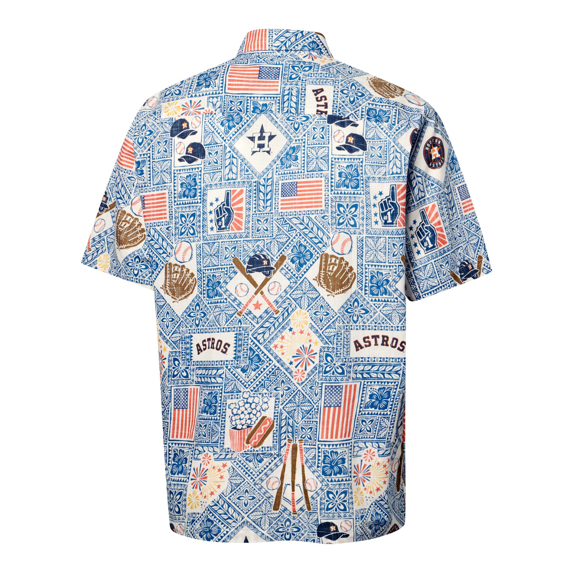 Reyn Spooner Men's Houston Astros Blue America Button-Down Shirt product image