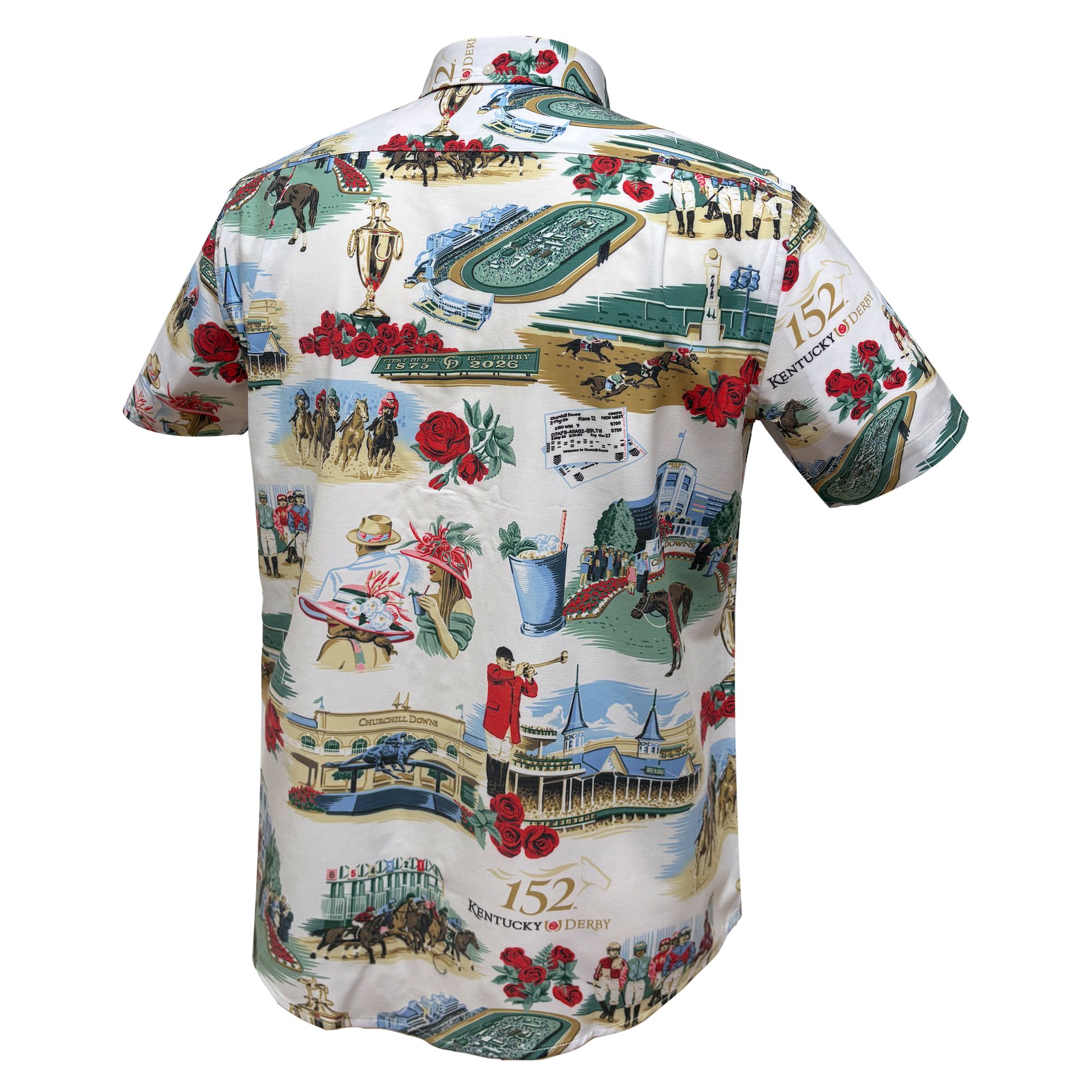 Reyn Spooner Men's Kentucy Derby White Button-Down Shirt product image