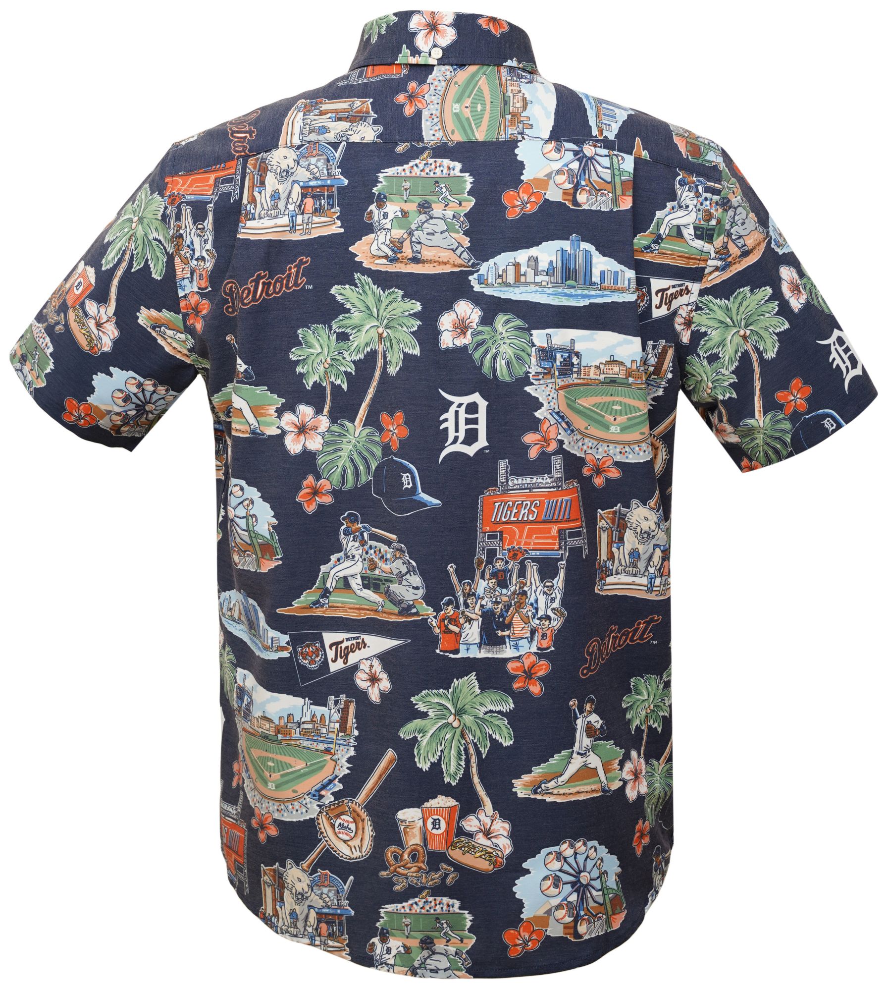 Reyn Spooner Men's Detroit Tigers Navy Scenic Logo Button-Down Shirt product image