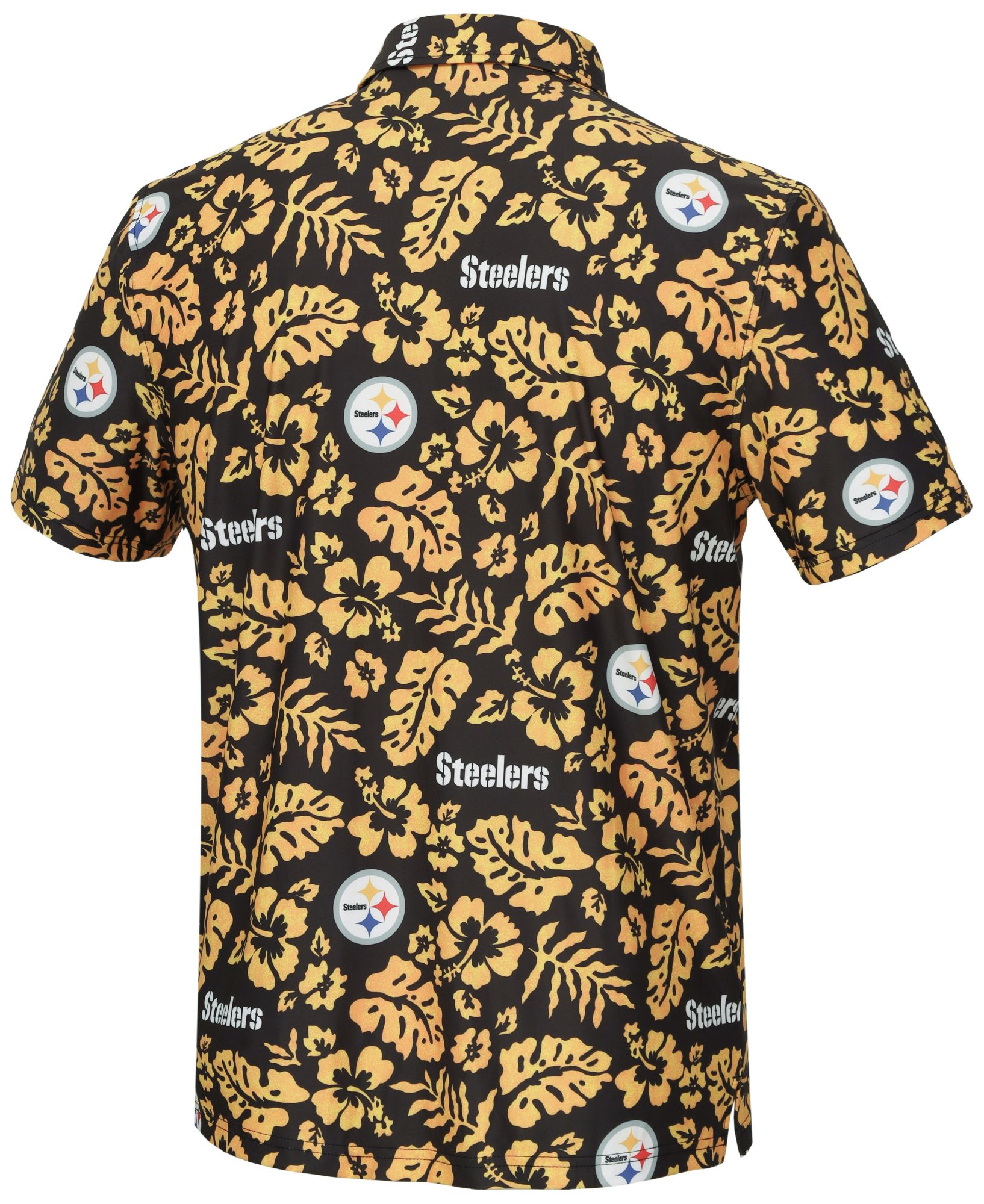 Reyn Spooner Men's Pittsburgh Steelers Black Game Day Polo product image