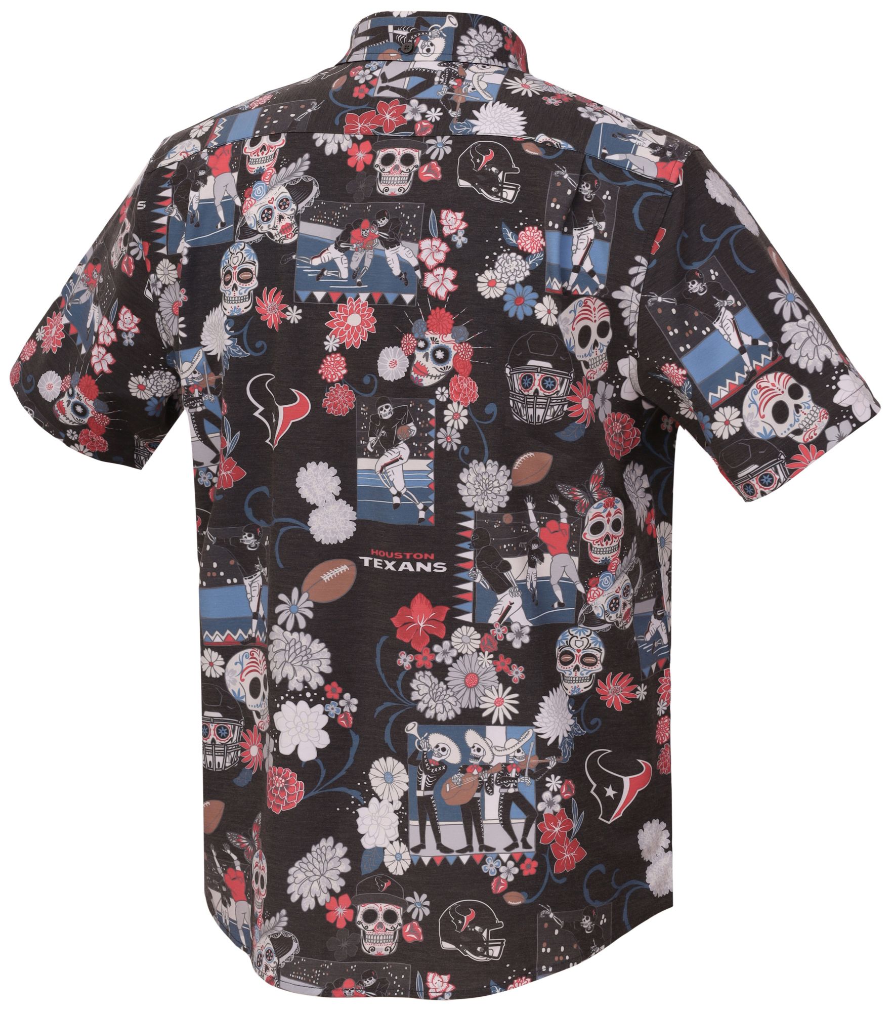 Reyn Spooner Men's Houston Texans Black Día De Los Muertos Button-Down Shirt product image
