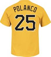 Majestic Men's Pittsburgh Pirates Gregory Polanco #25 Gold T-Shirt product image