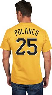 Majestic Men's Pittsburgh Pirates Gregory Polanco #25 Gold T-Shirt product image
