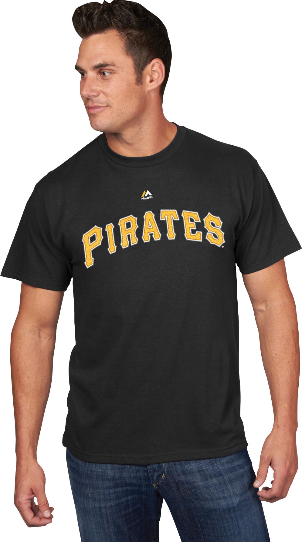 Majestic Men's Pittsburgh Pirates Gregory Polanco #25 Black T-Shirt product image