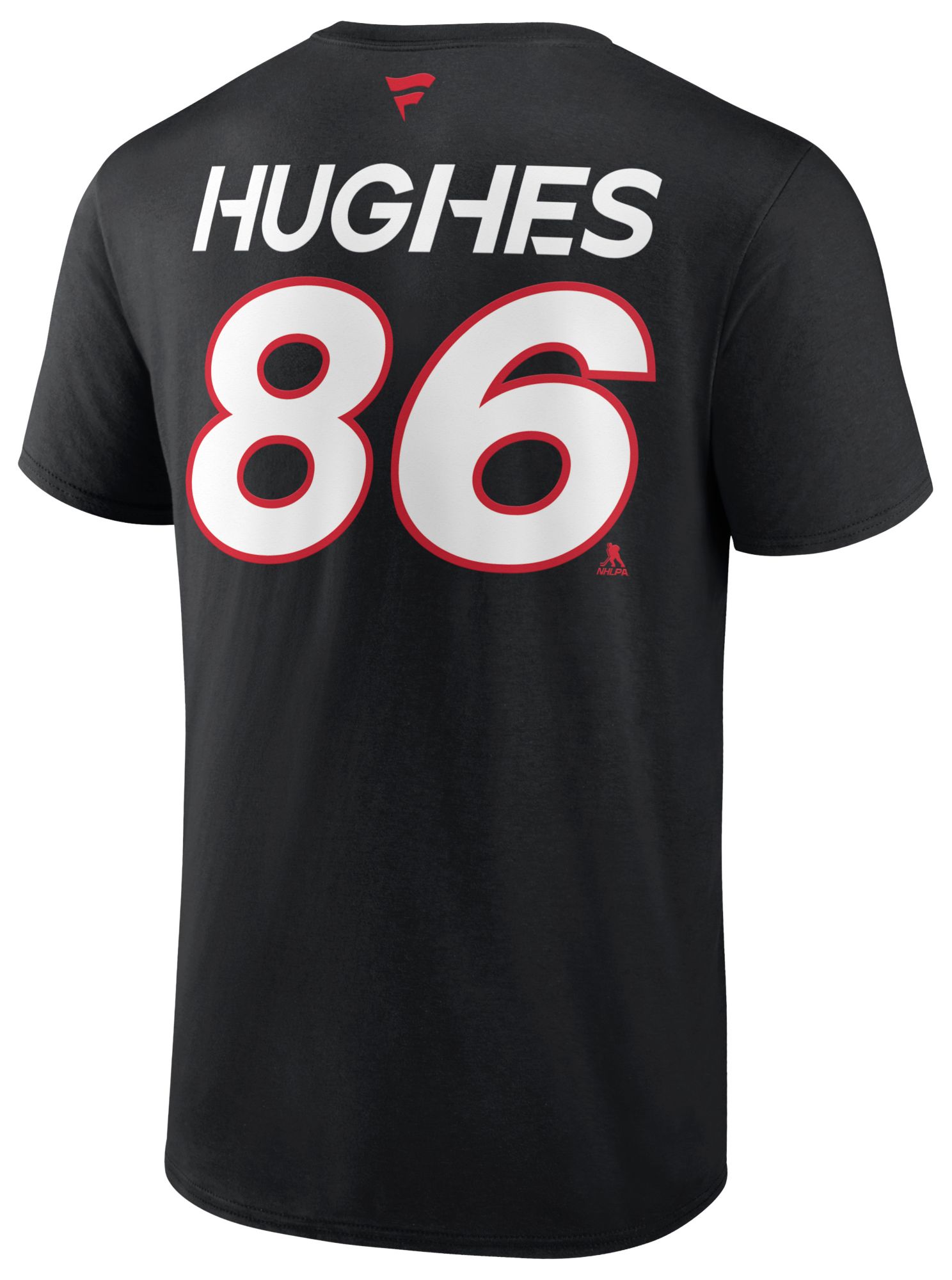 NHL Adult New Jersey Devils Jack Hughes #86 Black T-Shirt product image