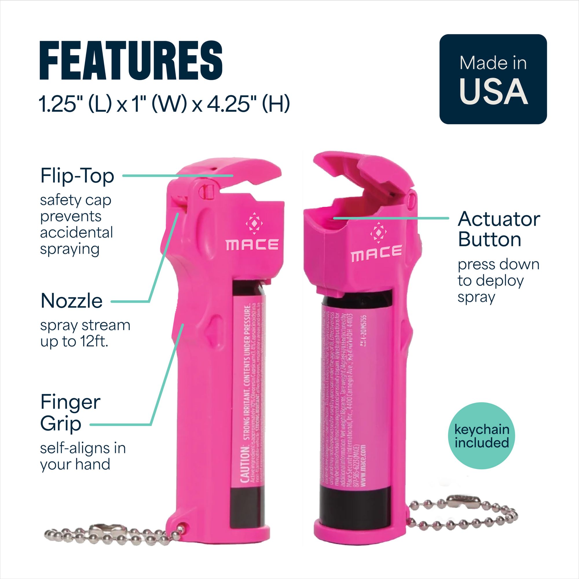 Mace Personal Model 0.63 oz Pepper Spray with Fast Flip Safety Cap - 2 Pack product image
