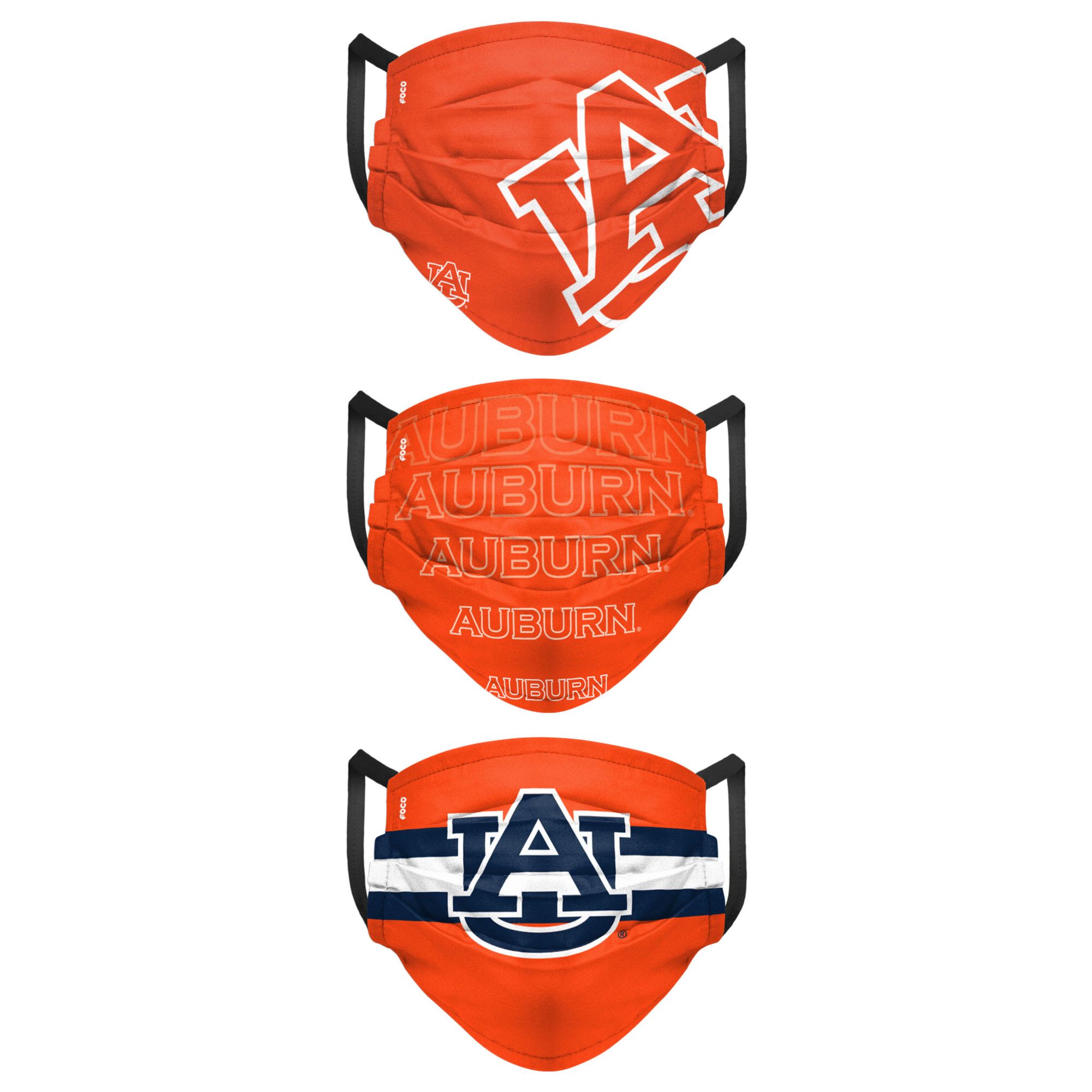 FOCO Adult Auburn Tigers 3-Pack Matchday Face Coverings product image
