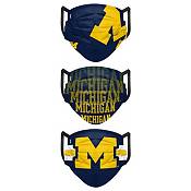 FOCO Adult Michigan Wolverines 3-Pack Matchday Face Coverings product image
