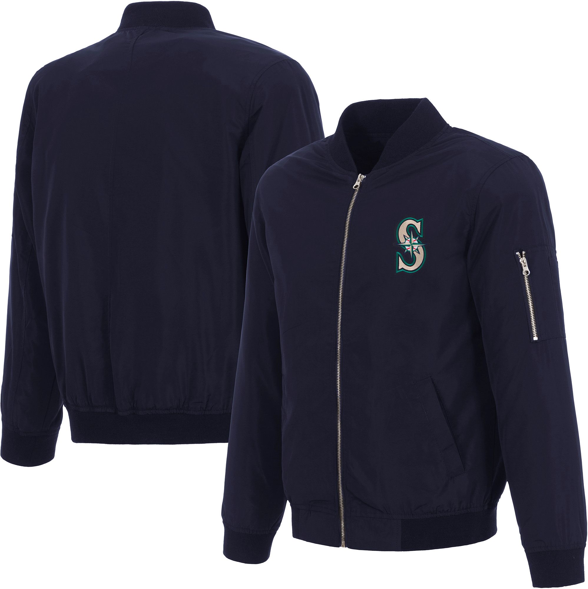 JH Design Men's Seattle Mariners Navy Bomber Jacket product image