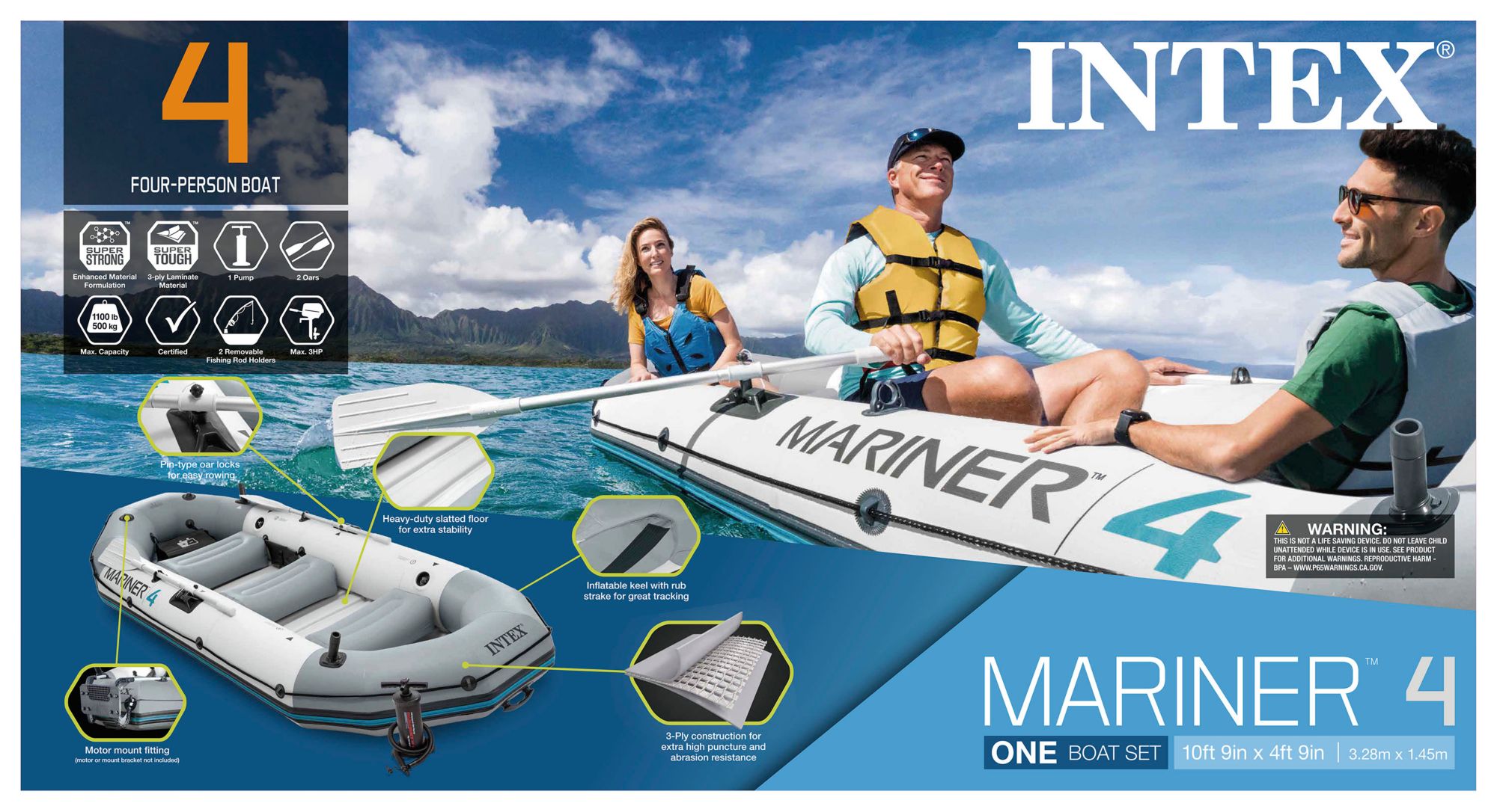 Intex Mariner 4 Inflatable Boat Set product image