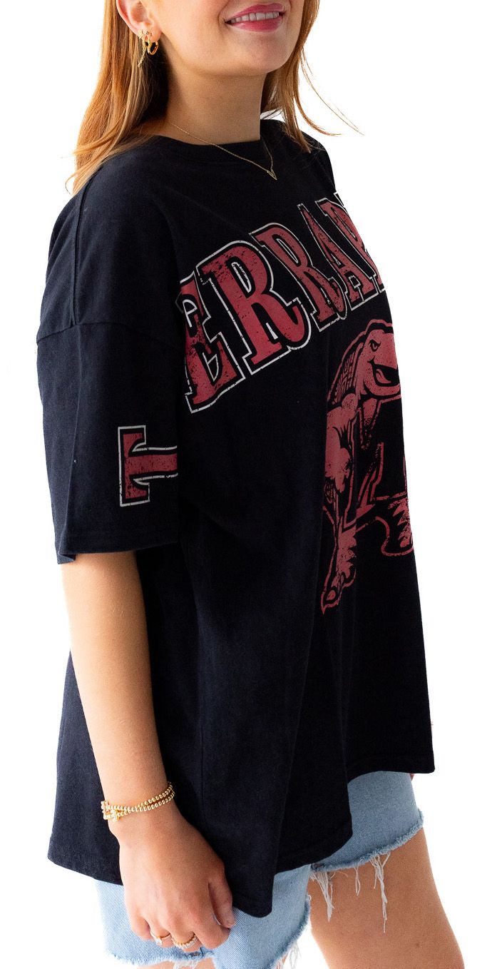Gameday Social Women's Maryland Terrapins Washed Black The Band Short Sleeve T-Shirt product image