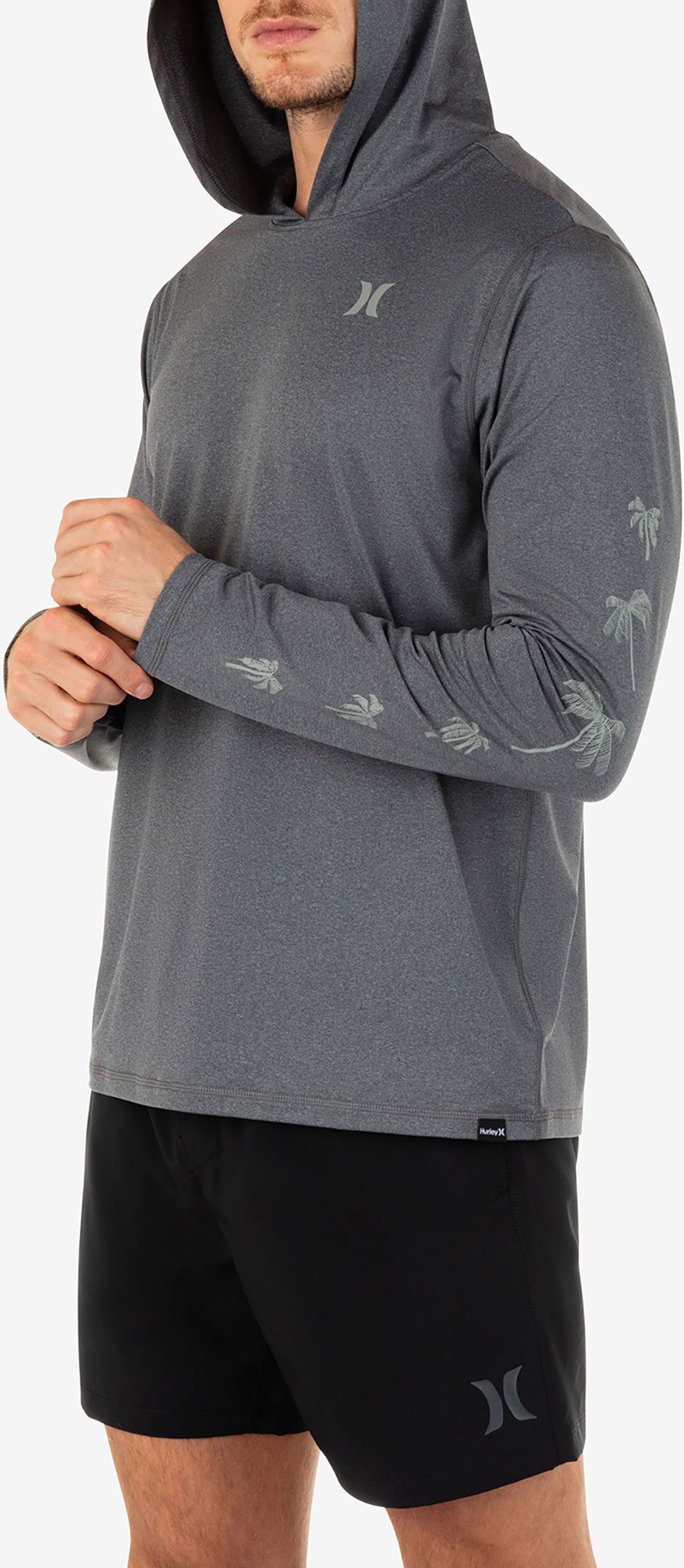 Hurley Men's Icon Palms Hybrid UPF Long Sleeve Hoodie product image