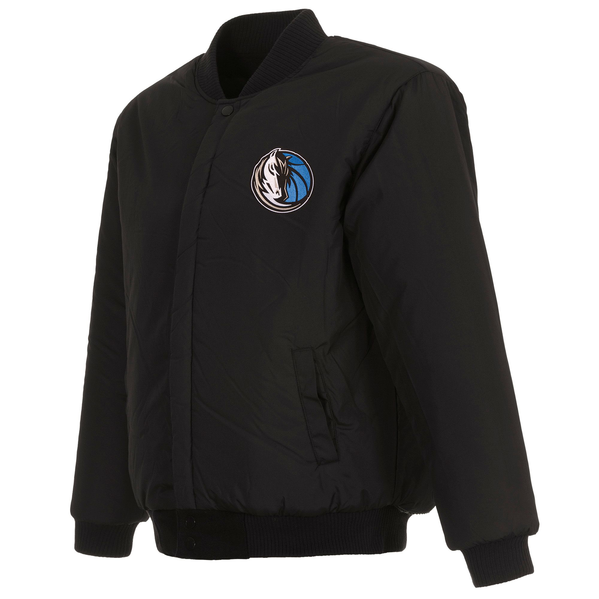 JH Design Men's Dallas Mavericks Black Reversible Wool Jacket product image