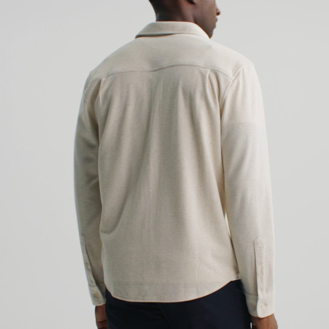 VRST Men's Long Sleeve Textured Knit Button Down Shirt product