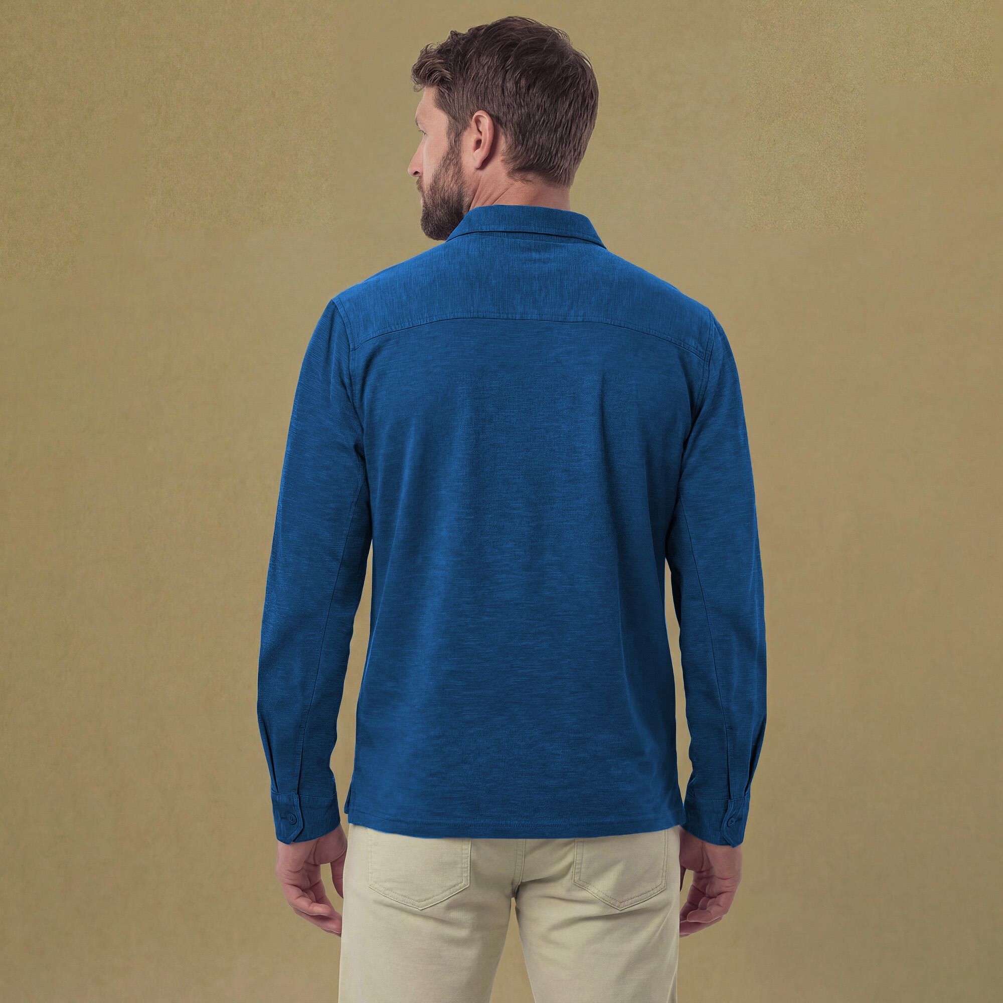 VRST Men's Essential Slub Long Sleeve Polo product image