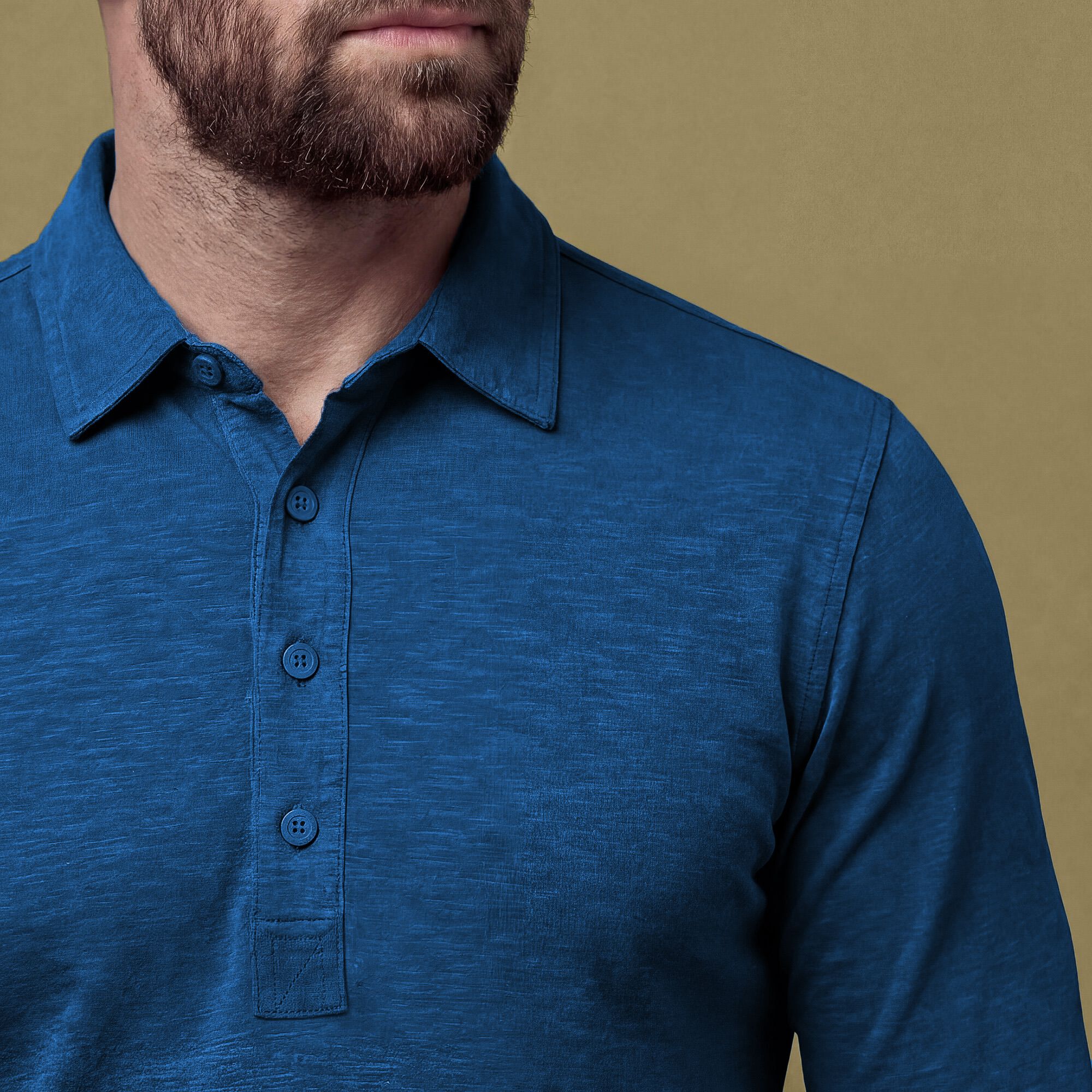 VRST Men's Essential Slub Long Sleeve Polo product image