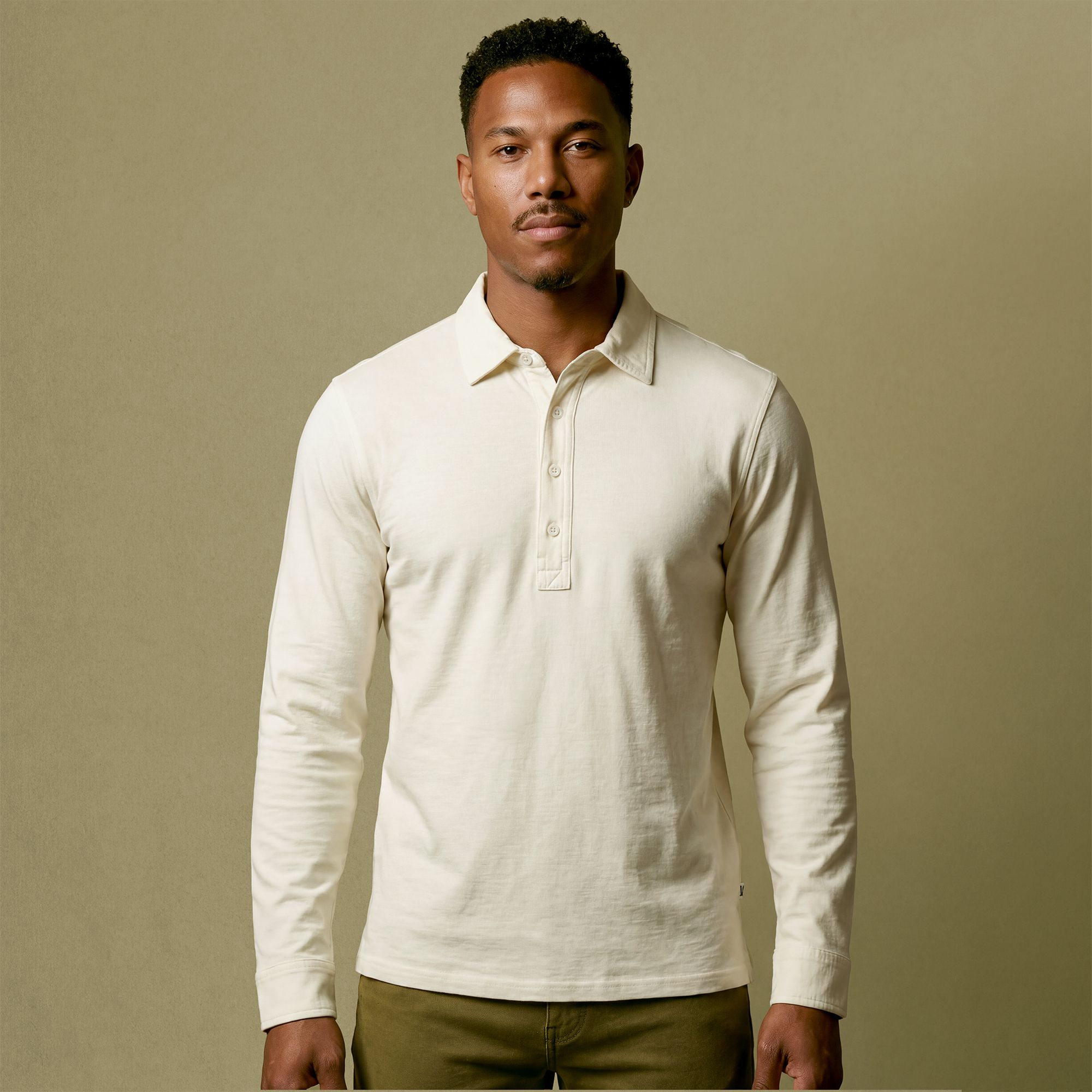 VRST Men's Essential Slub Long Sleeve Polo product image