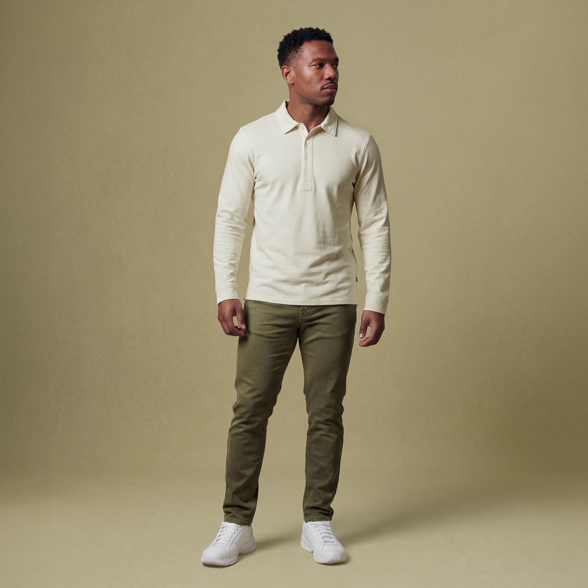 VRST Men's Essential Slub Long Sleeve Polo product image