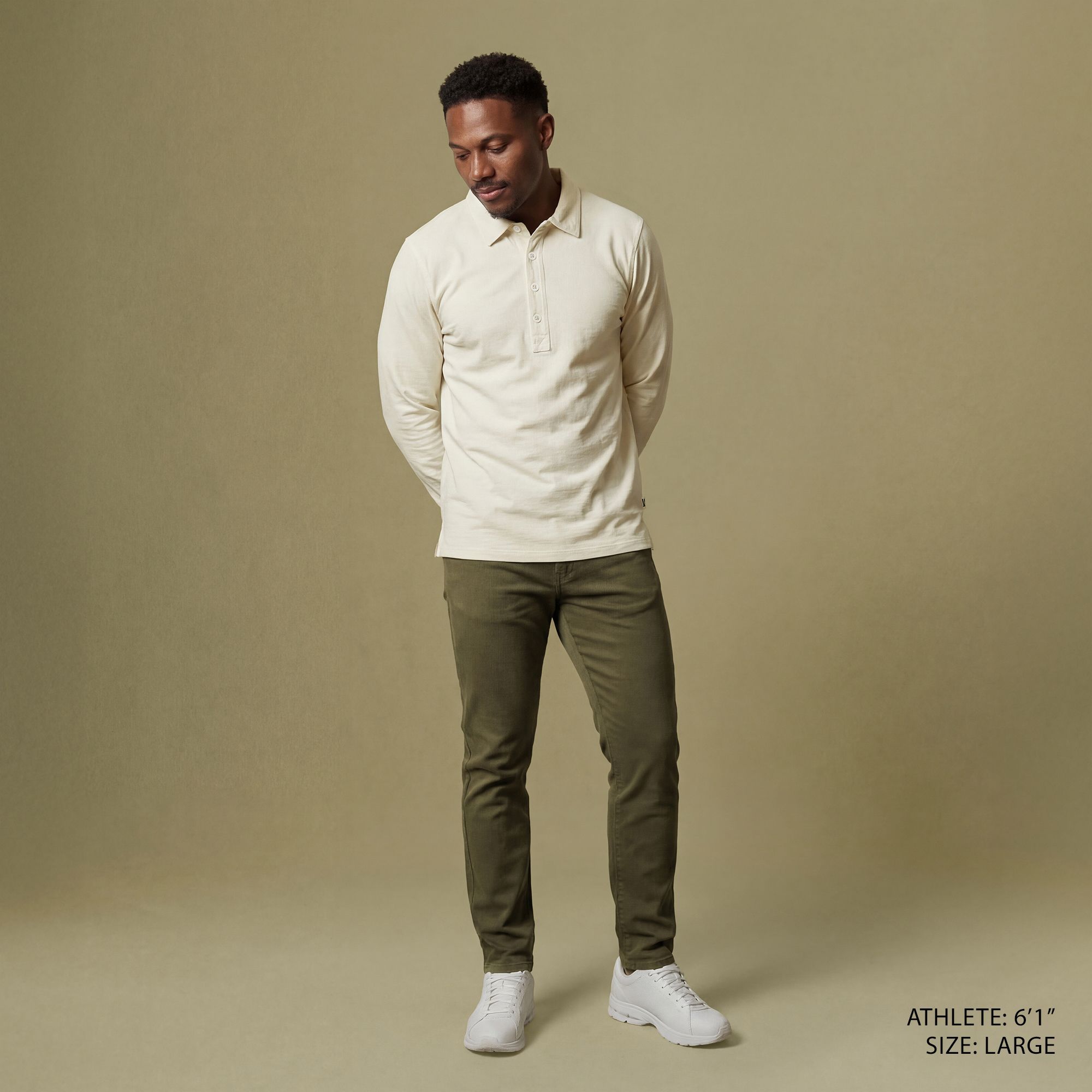 VRST Men's Essential Slub Long Sleeve Polo product image