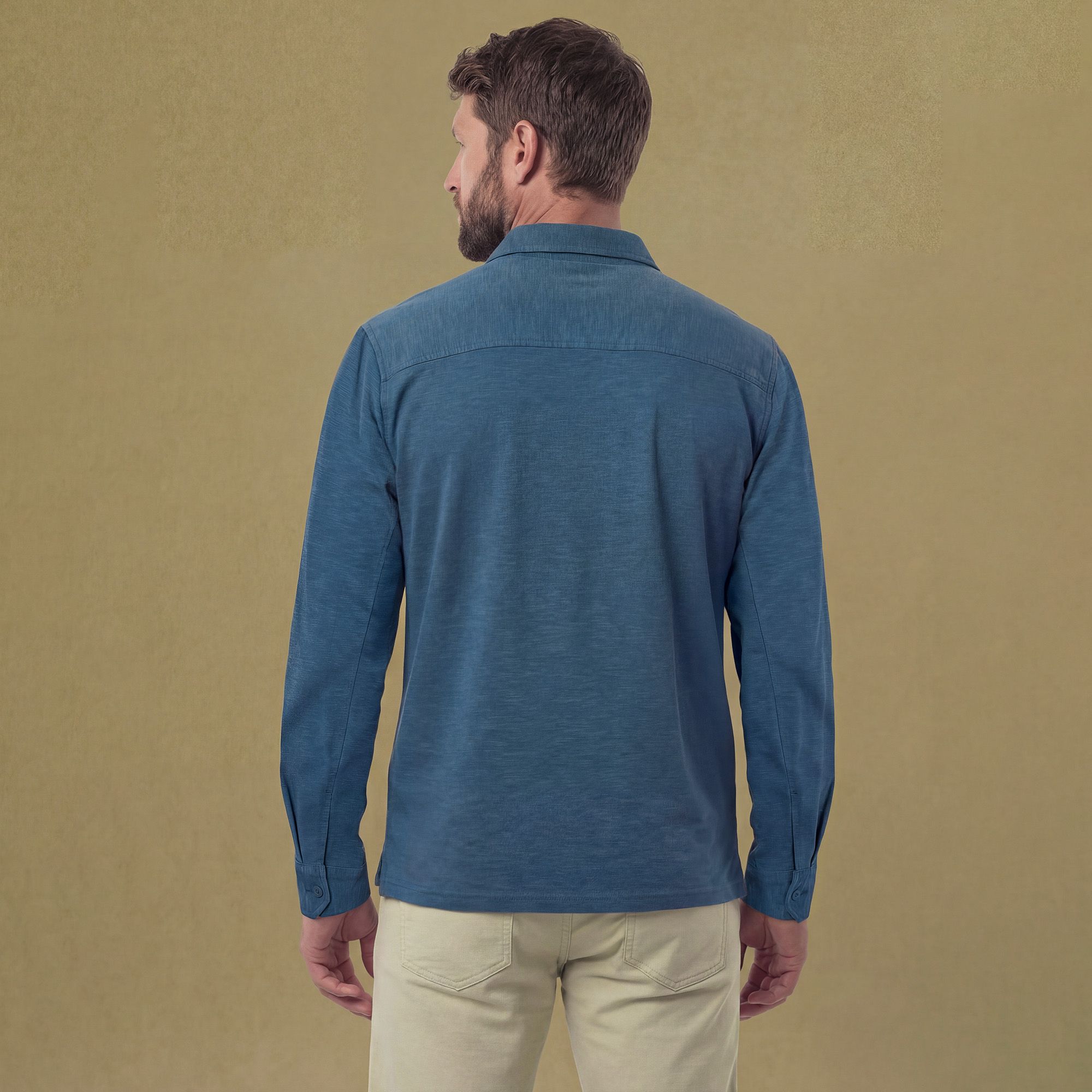 VRST Men's Essential Slub Long Sleeve Polo product image