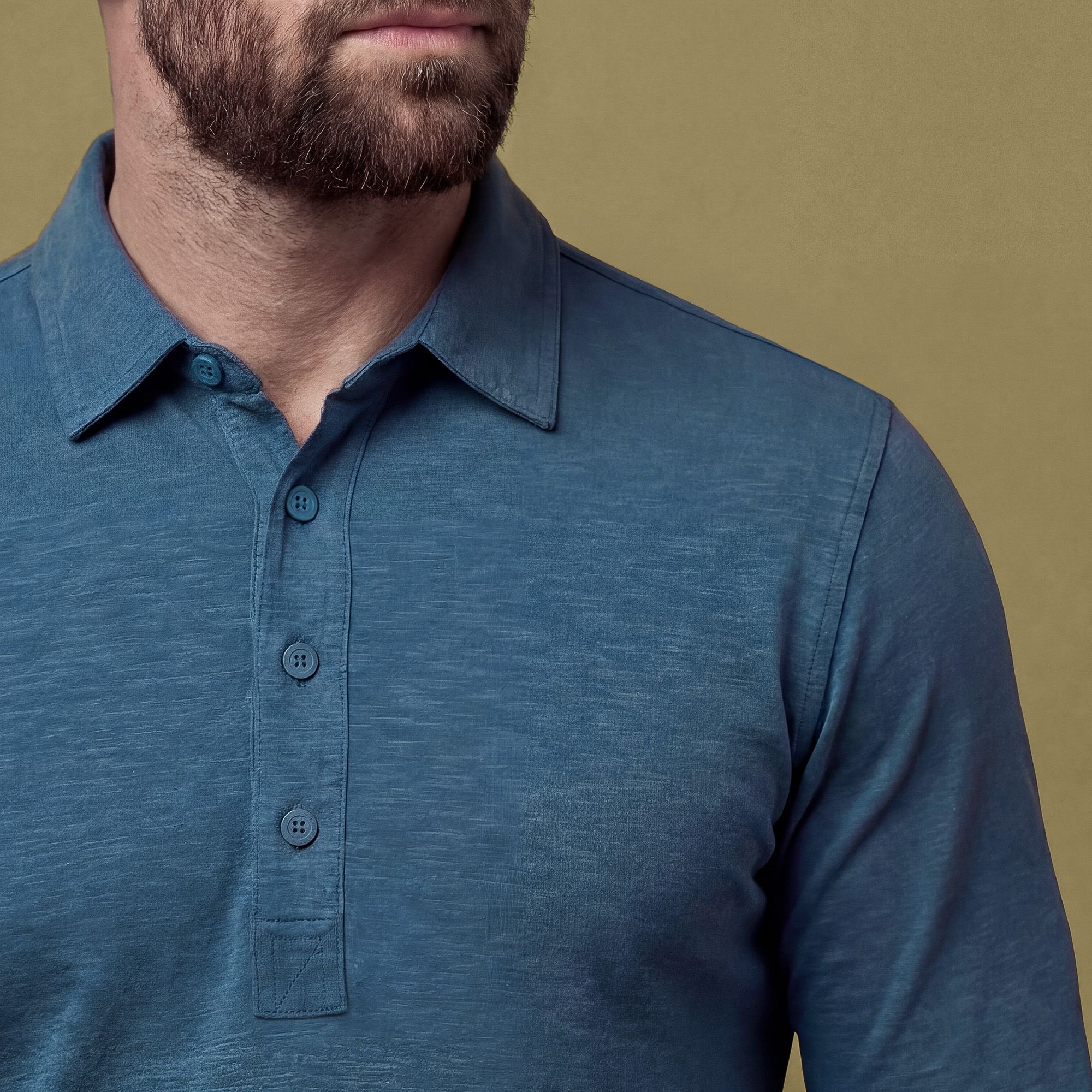 VRST Men's Essential Slub Long Sleeve Polo product image