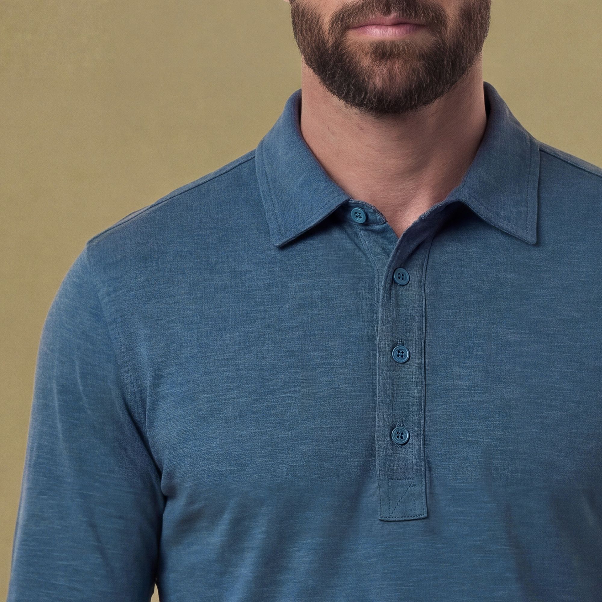 VRST Men's Essential Slub Long Sleeve Polo product image