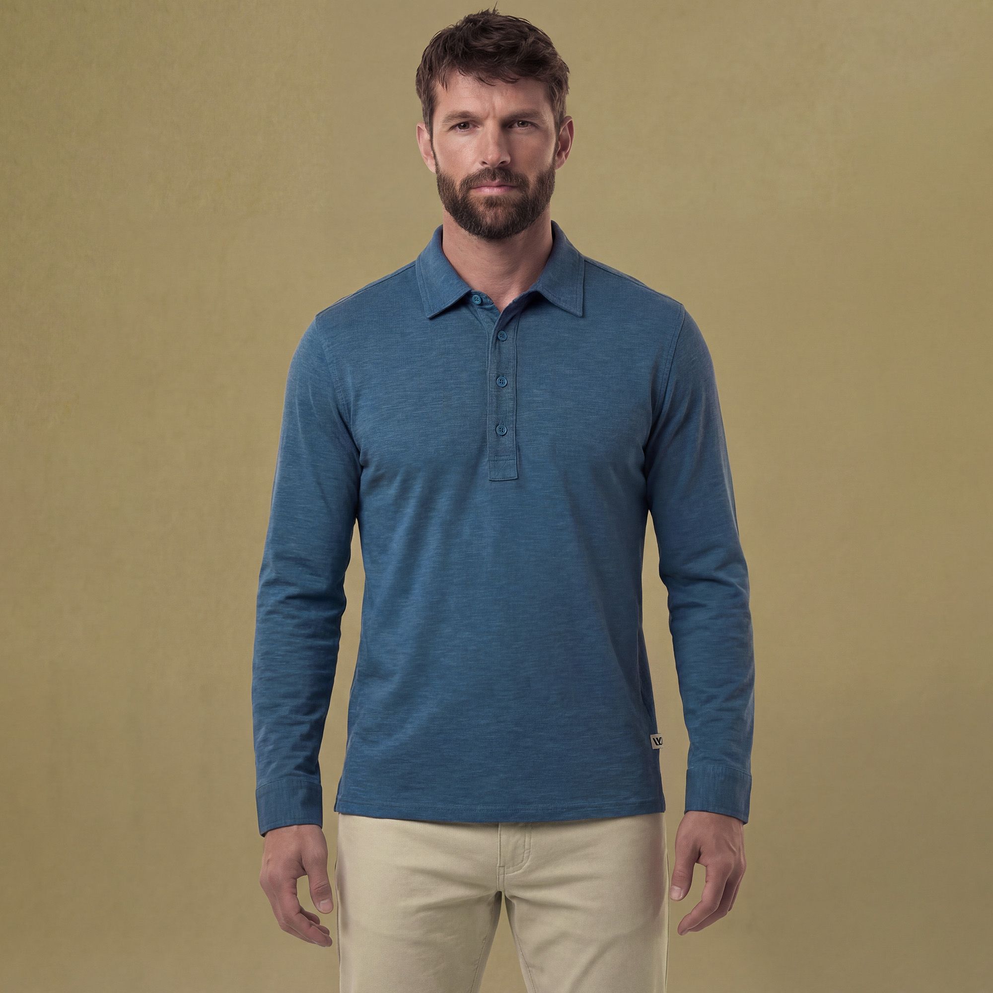 VRST Men's Essential Slub Long Sleeve Polo product image