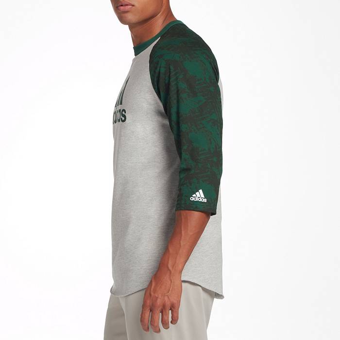 NFL Men's T-Shirt Raglan Baseball 3/4 Long Sleeve Tee Shirt, Team Logo Color
