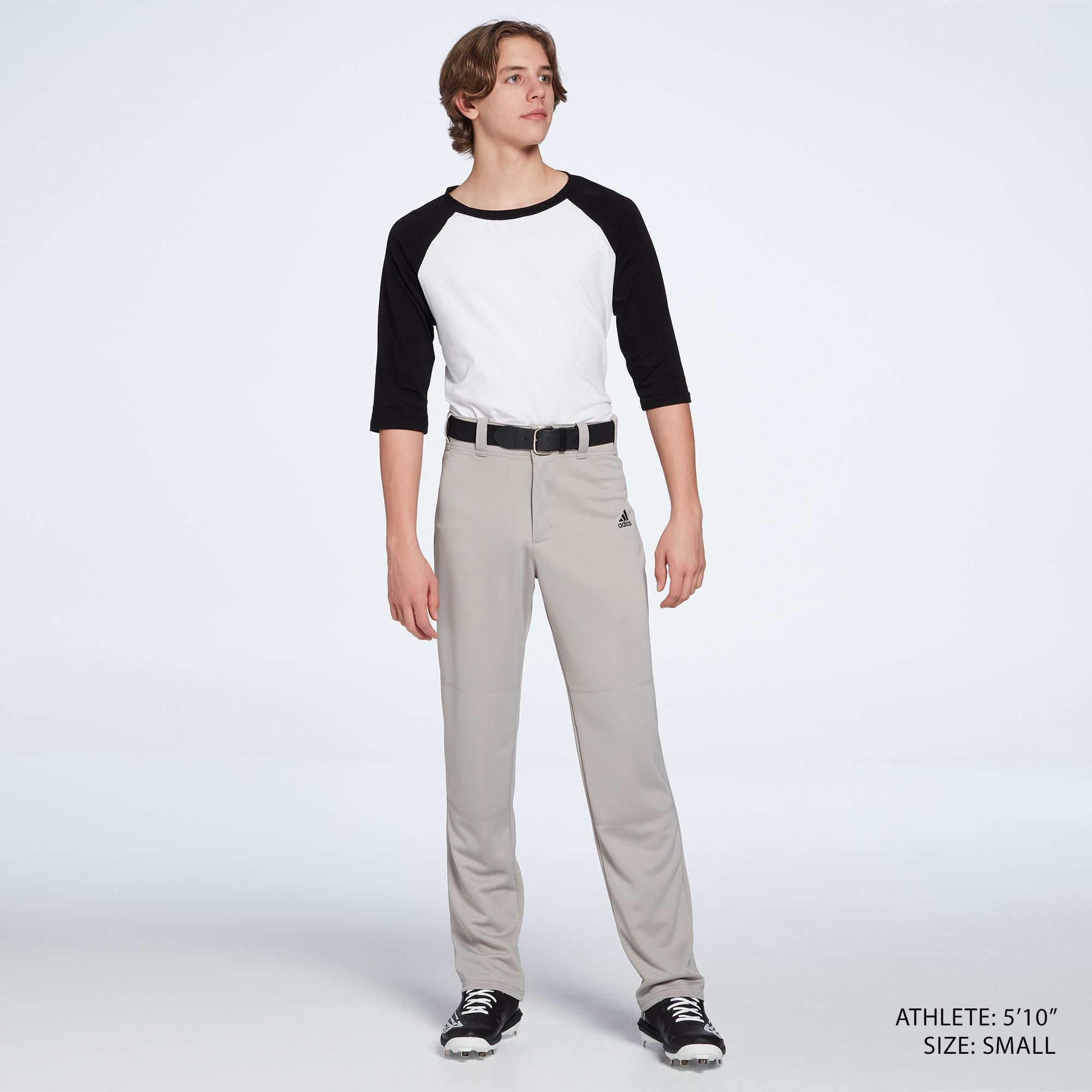 adidas men's triple stripe open bottom baseball pants