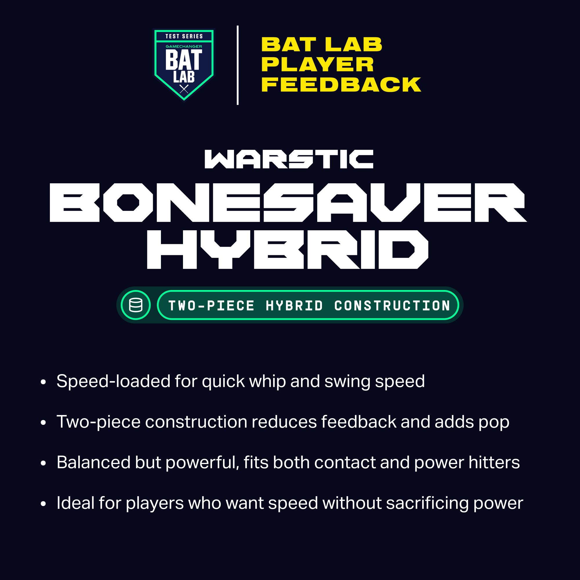 Warstic Bonesaber Hybrid Lonestar Limited Edition BBCOR Bat (-3) 2025 product image