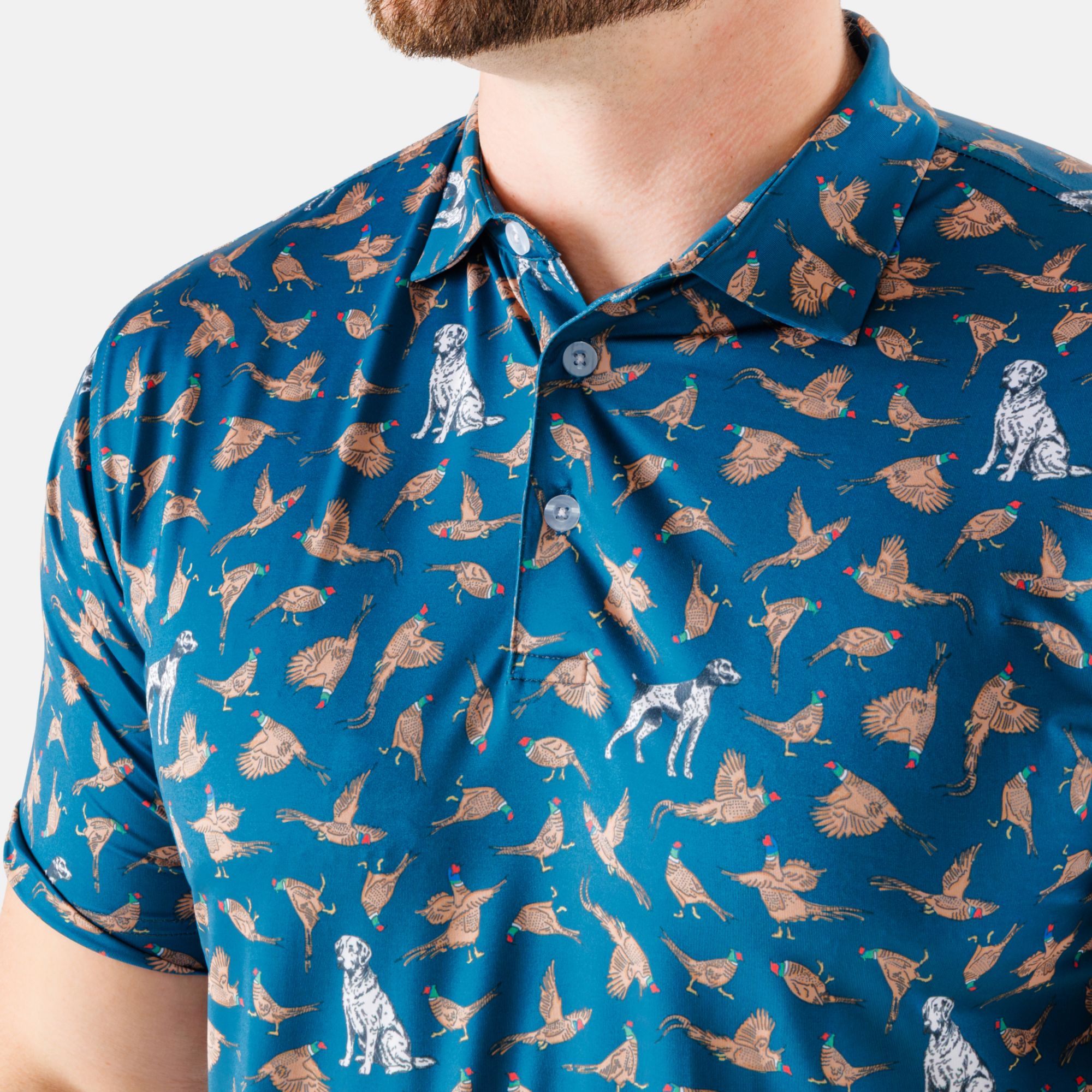 Waggle Men's Bird Dogs Golf Polo product image