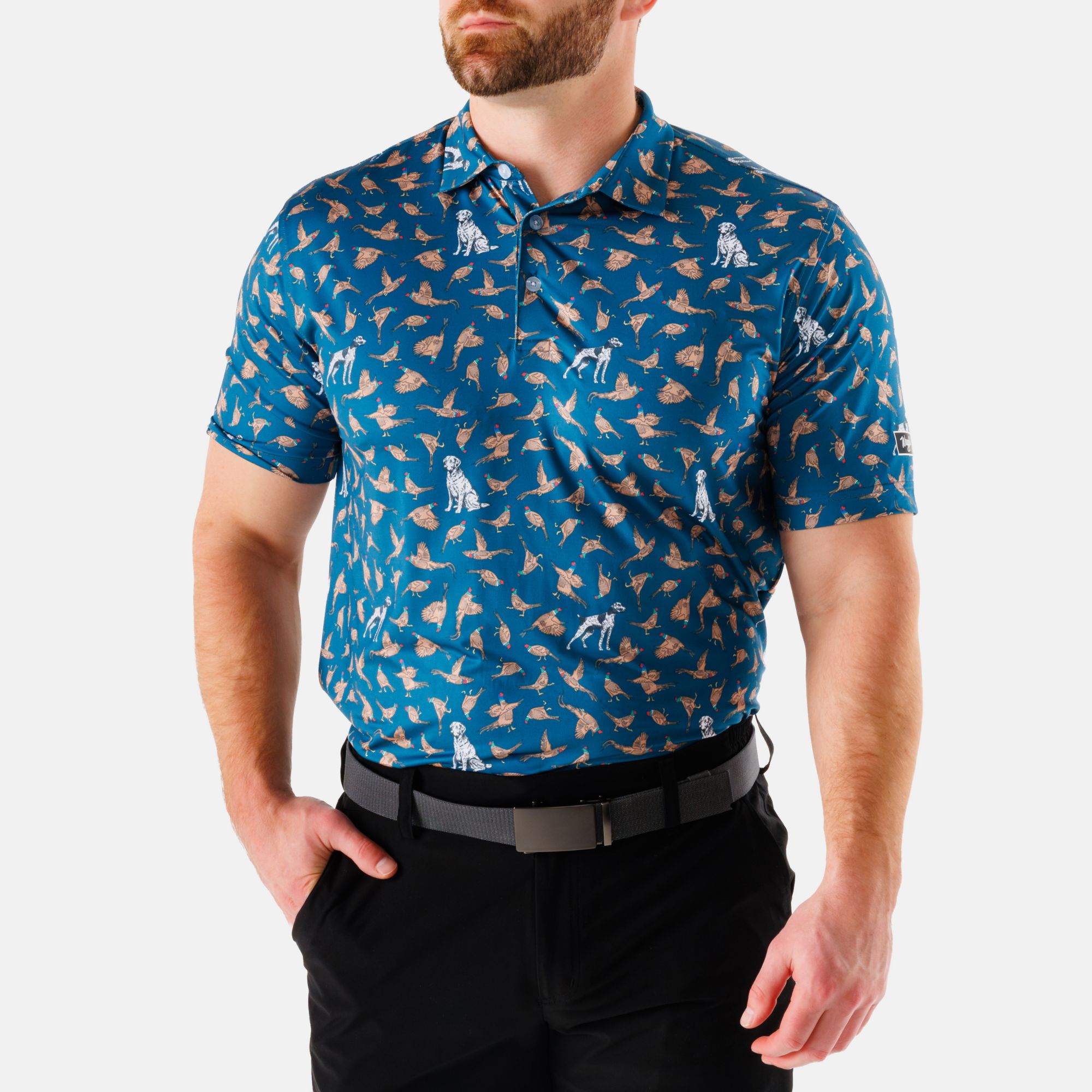 Waggle Men's Bird Dogs Golf Polo product image