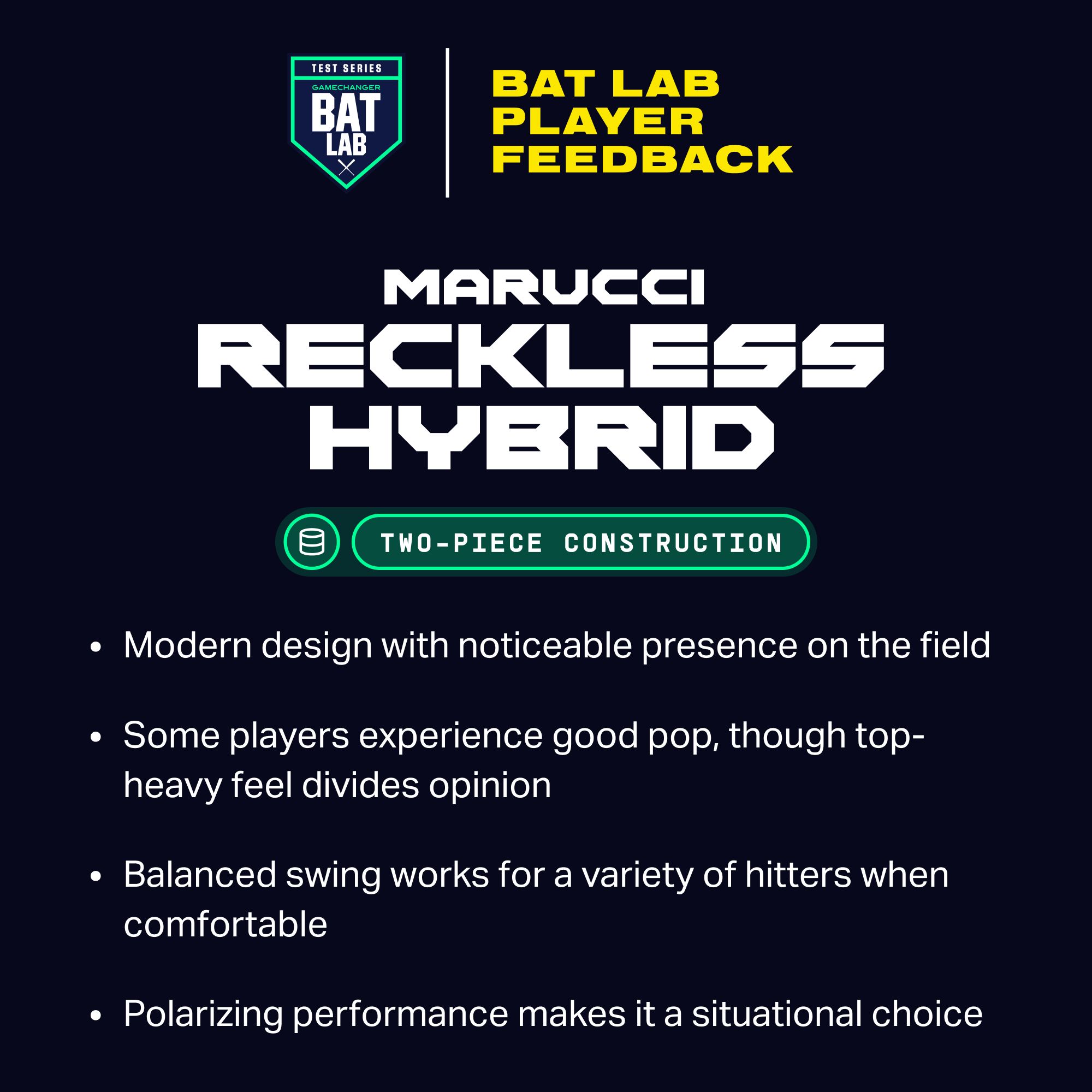 Marucci RCKLESS Neon Rewind Hybrid BBCOR Bat 2026 (-3) product image