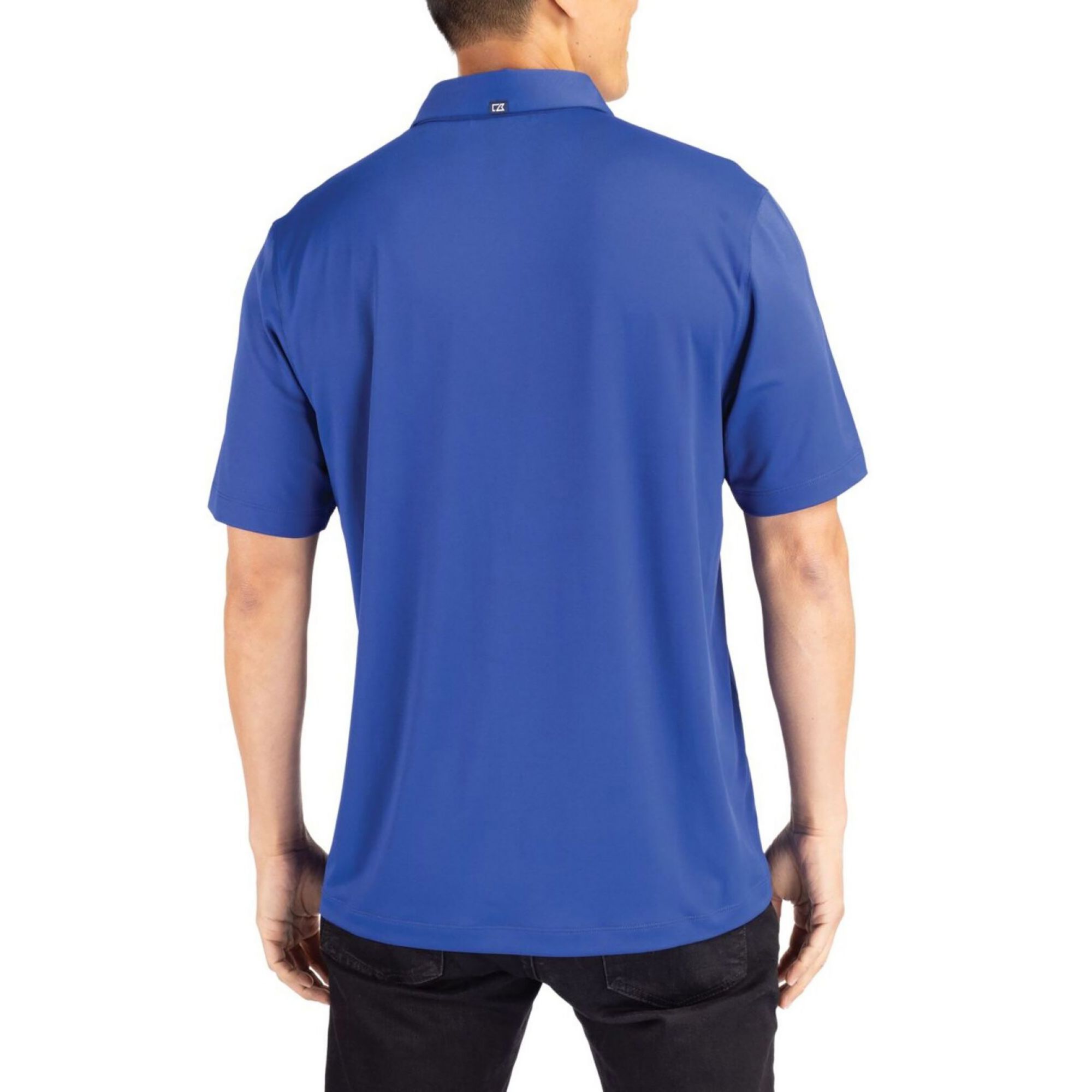 Cutter & Buck Men's Kansas Jayhawks Tour Blue Eco Stretch Polo product image