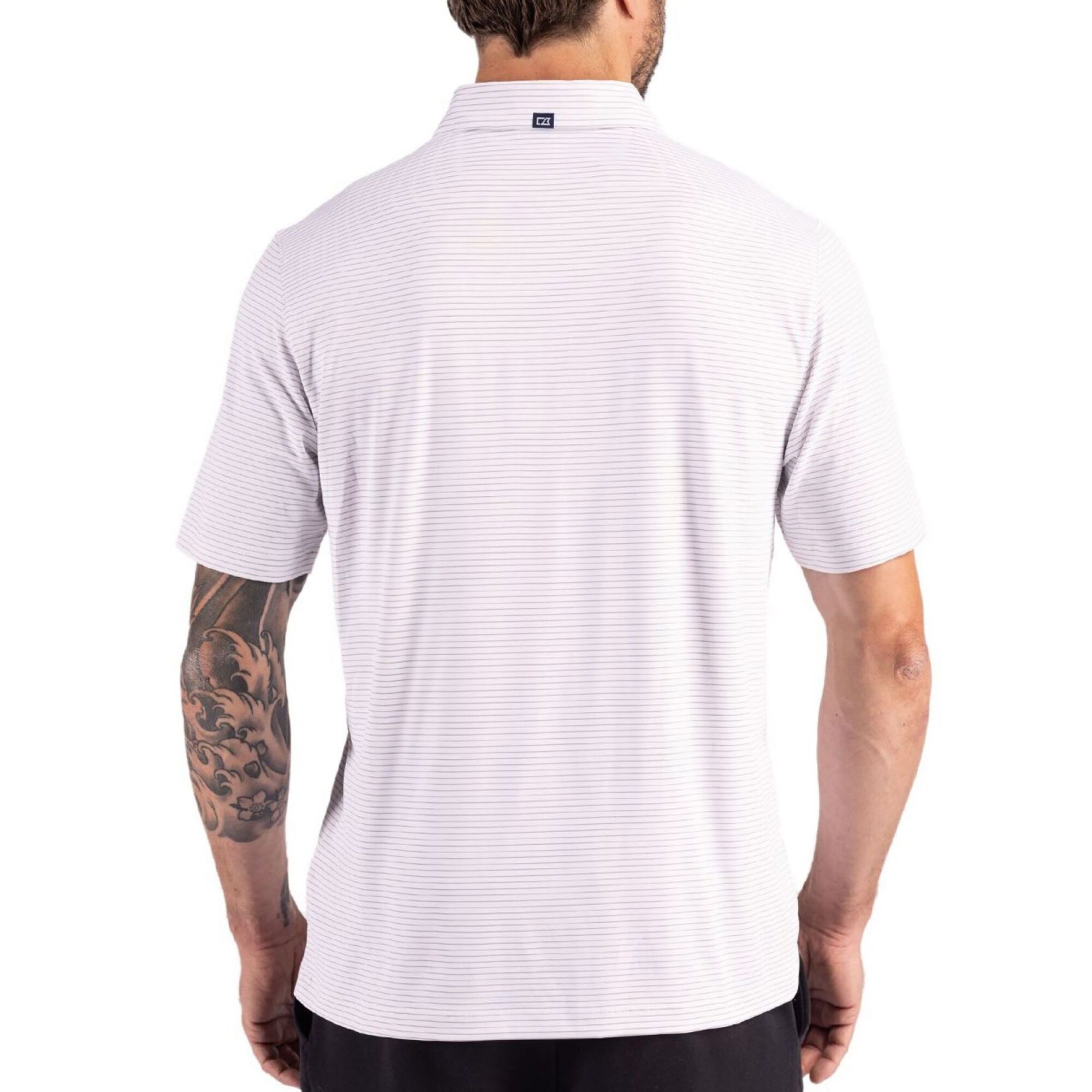 Cutter & Buck Men's Kansas State Wildcats White Fine Line Polo product image