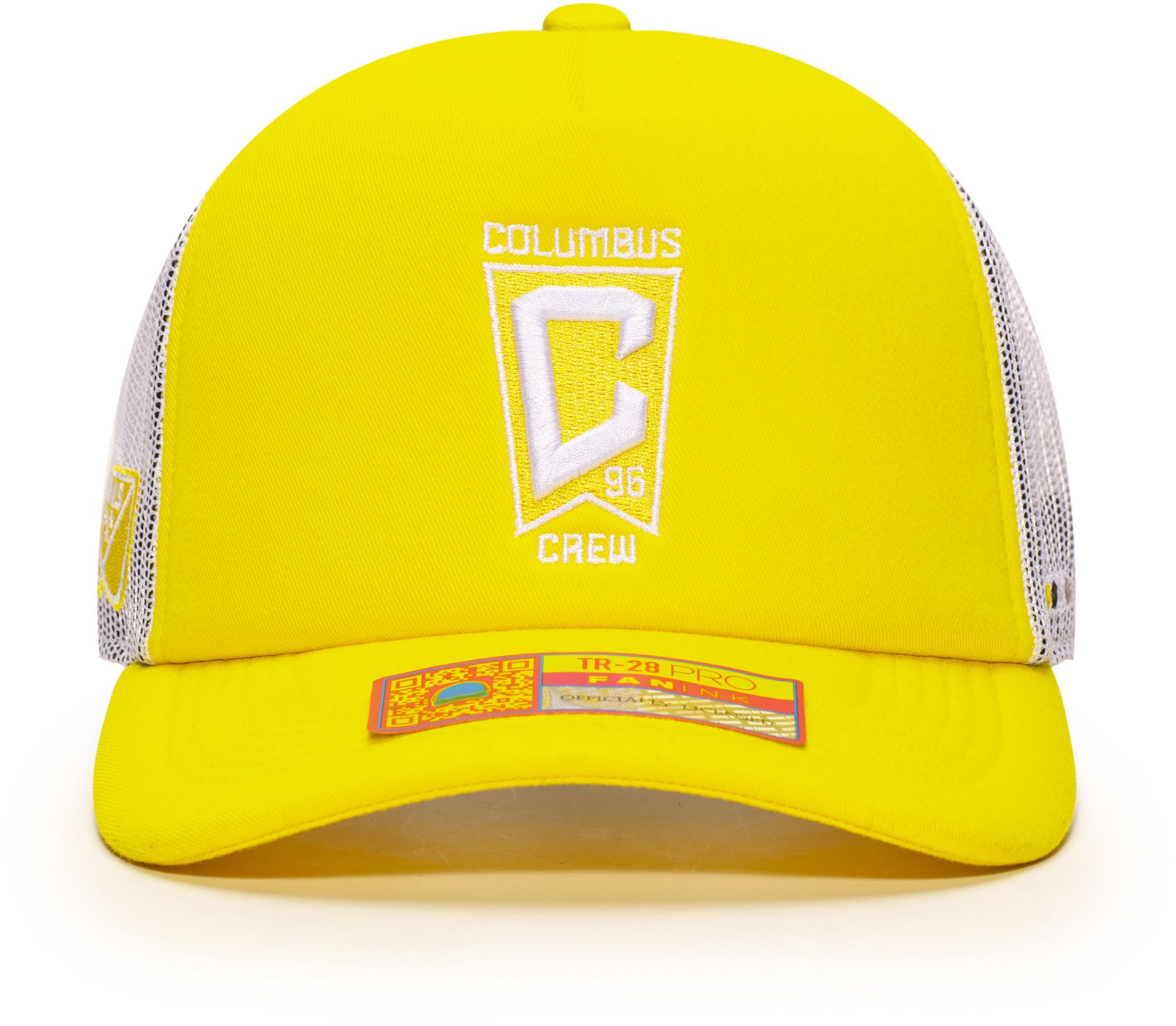 Fan Ink Men's Columbus Crew Yellow Logo Adjustable Trucker Hat product image