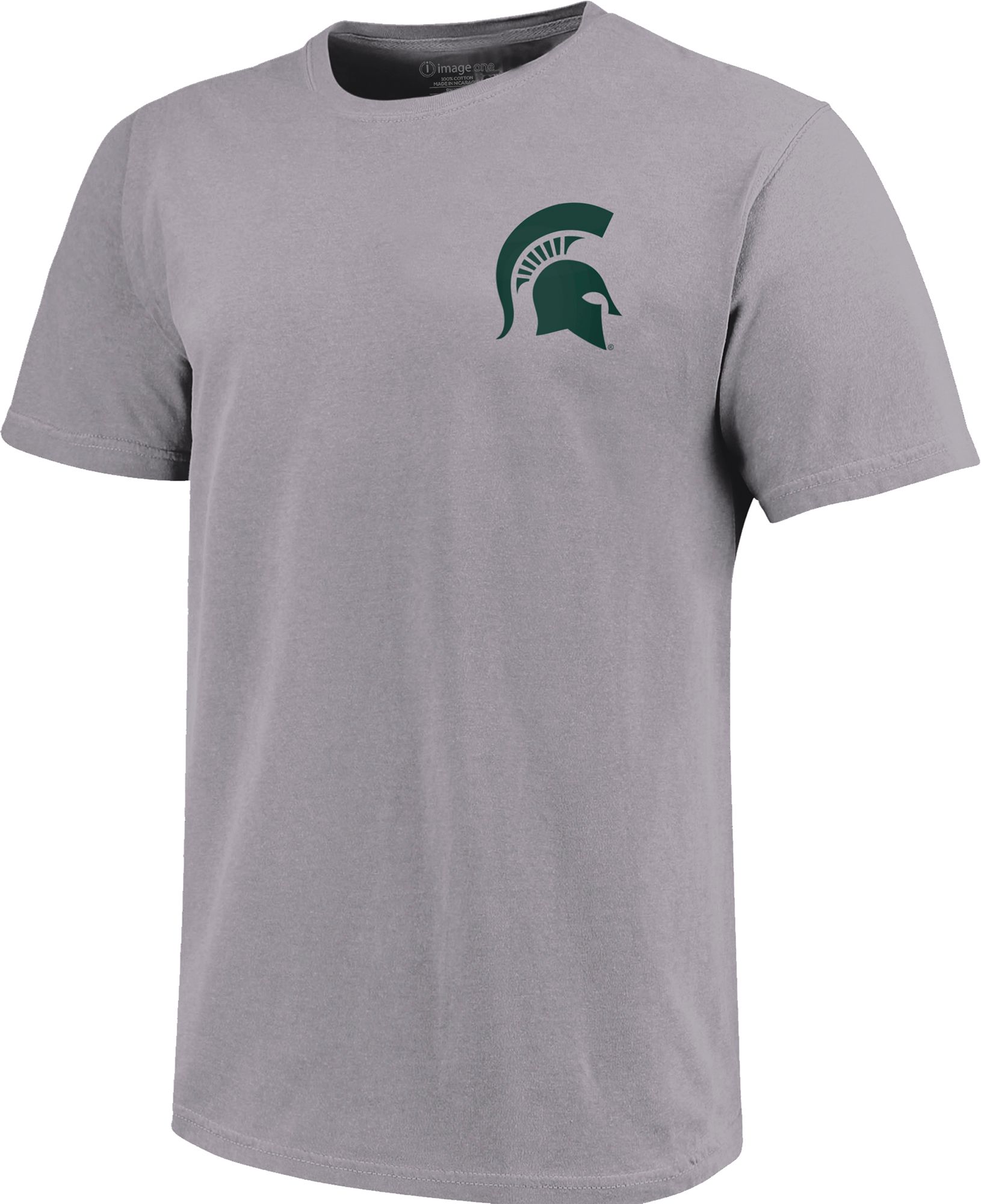 Image One Adult Michigan State Spartans Grey Helmet Arch T-Shirt product image