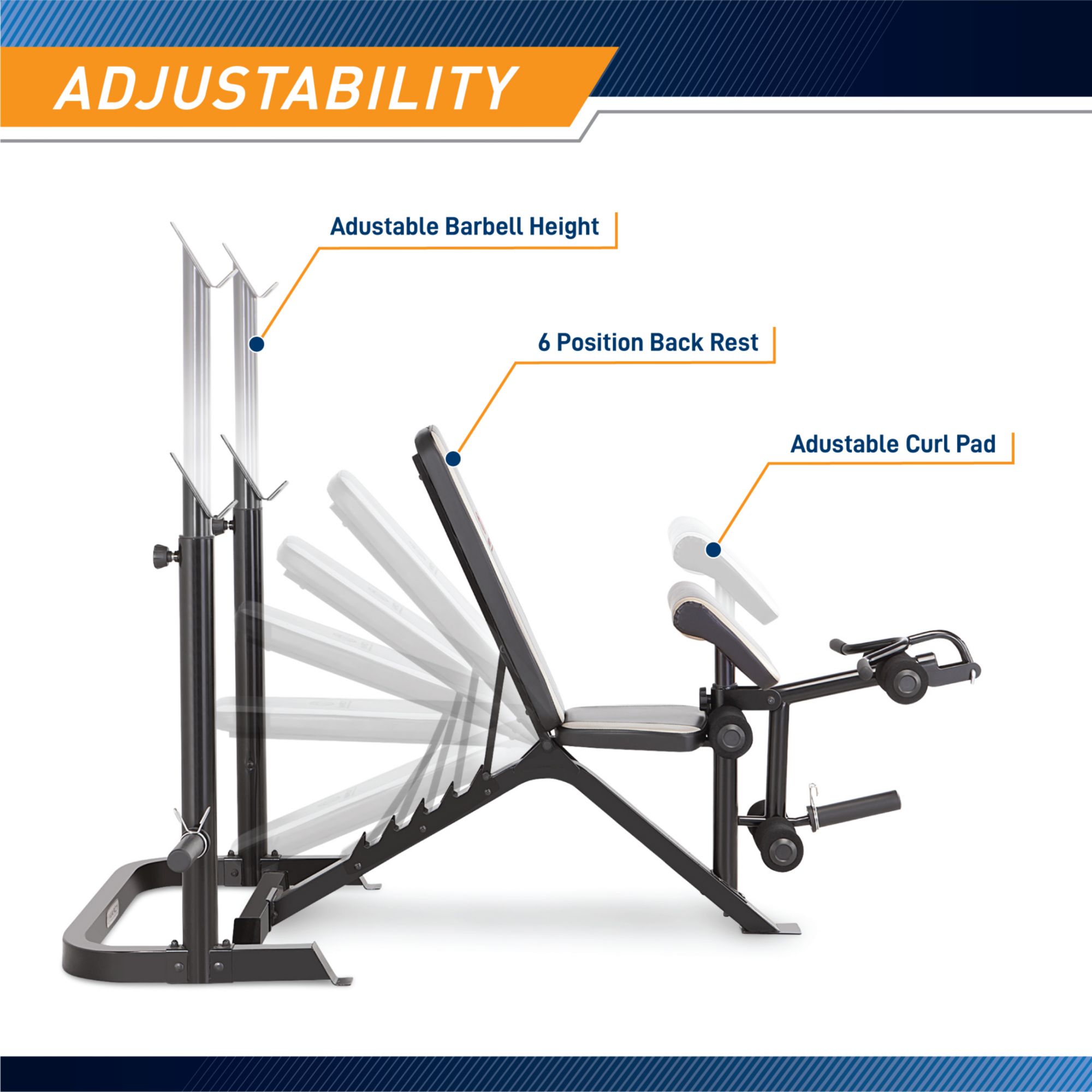 Marcy Two-Piece Olympic Weight Bench