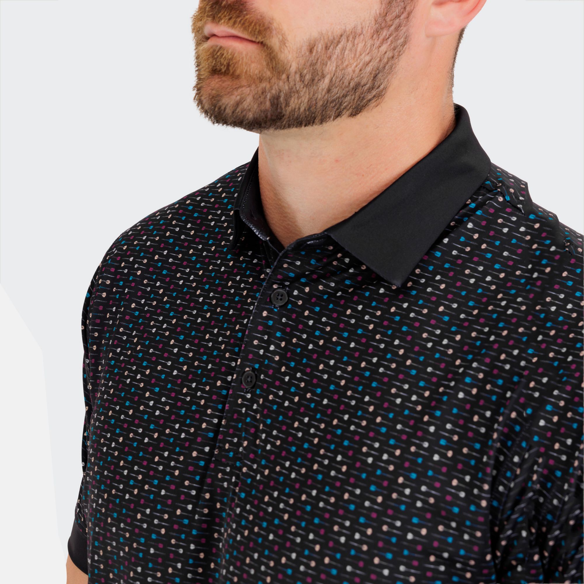 Waggle Men's Throwing Darts Golf Polo product image