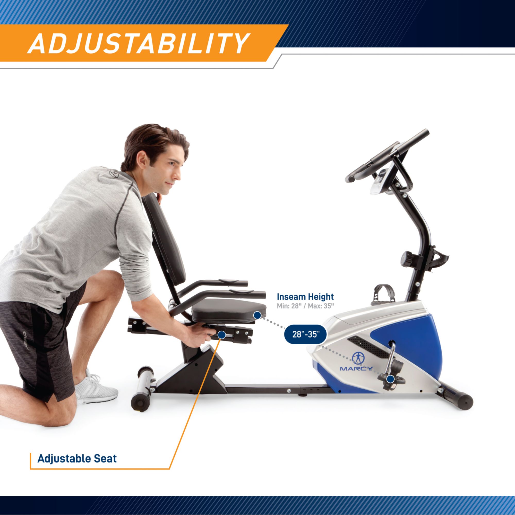 Marcy Magnetic Recumbent Bike product image