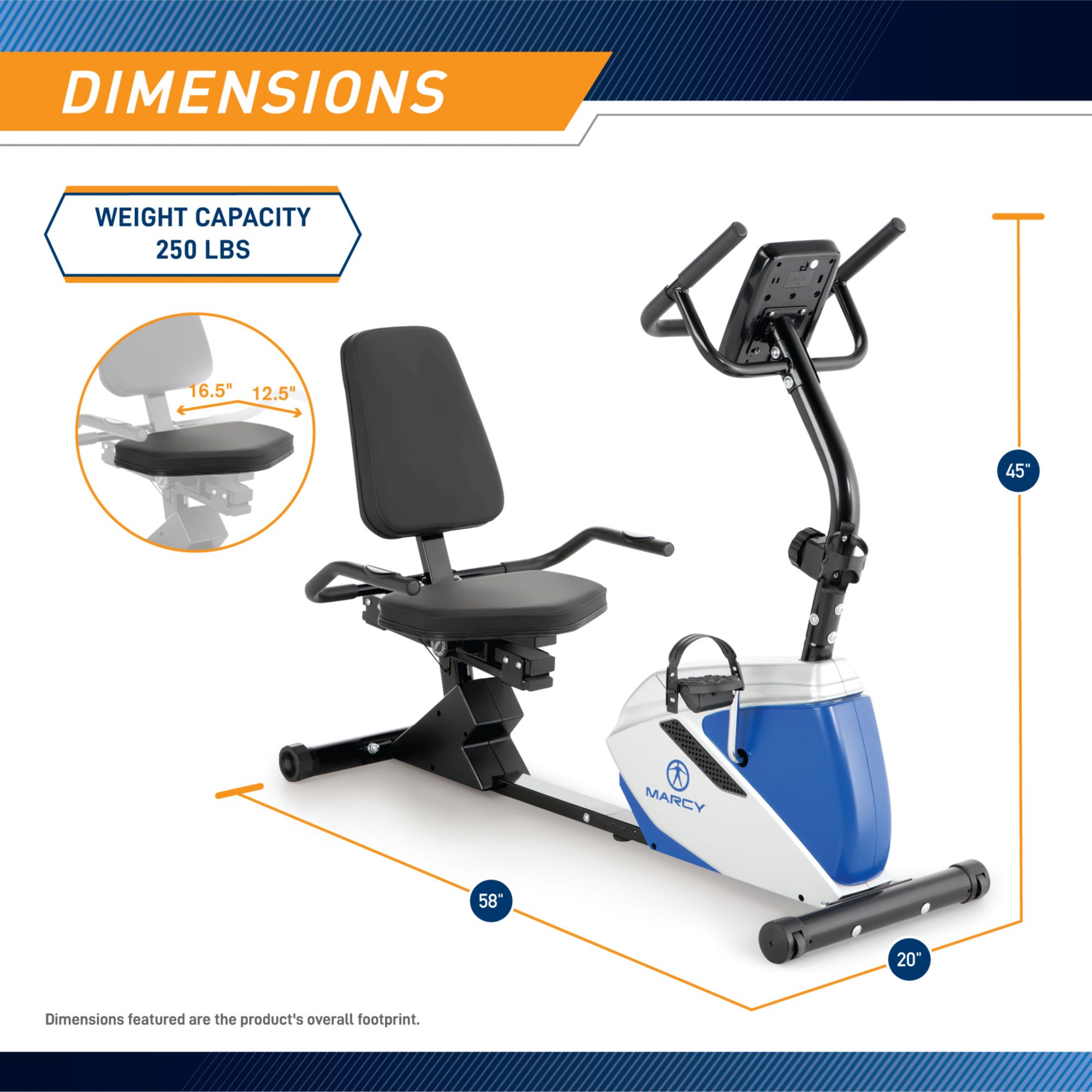 Marcy Magnetic Recumbent Bike product image