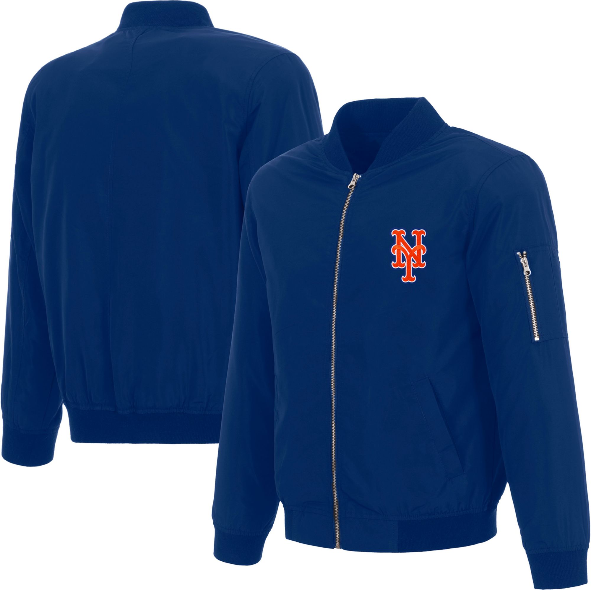 JH Design Men's New York Mets Royal Bomber Jacket product image