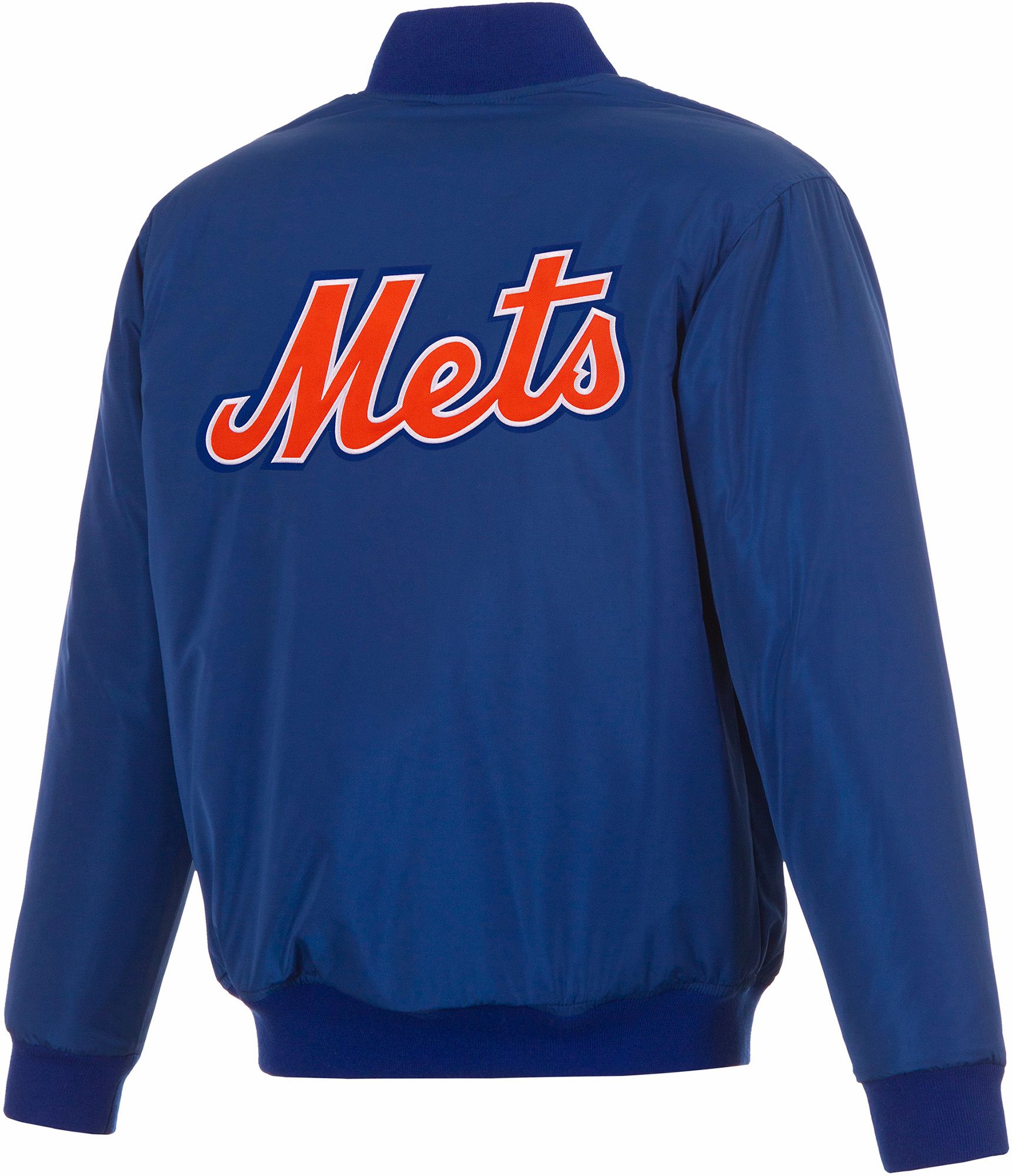 JH Design Men's New York Mets Full-Zip Reversible Flight Royal Nylon Jacket product image