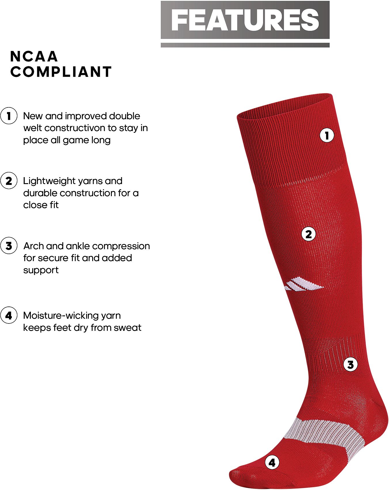 adidas Unisex Metro 6 OTC Socks product image