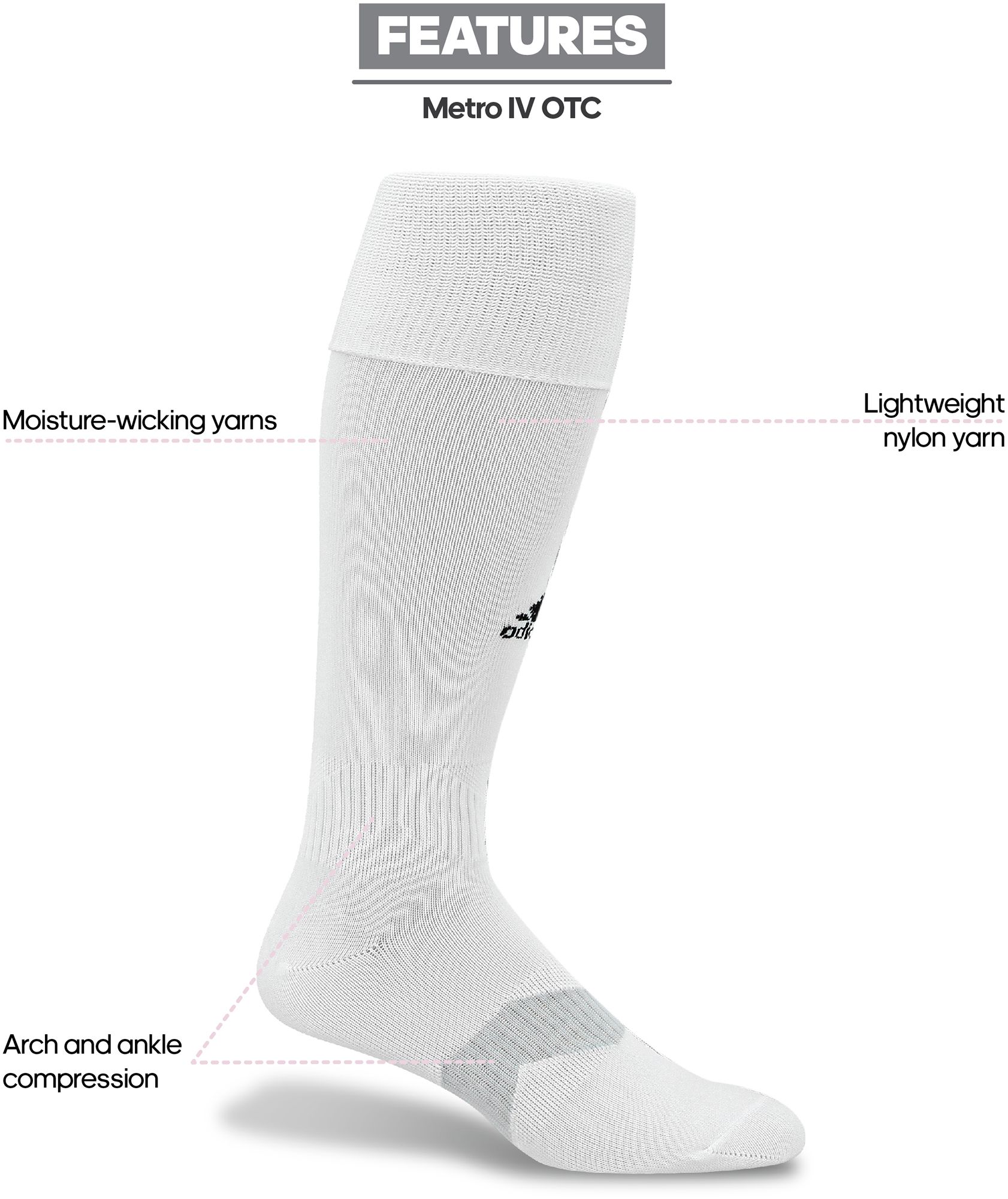 adidas metro iv soccer socks