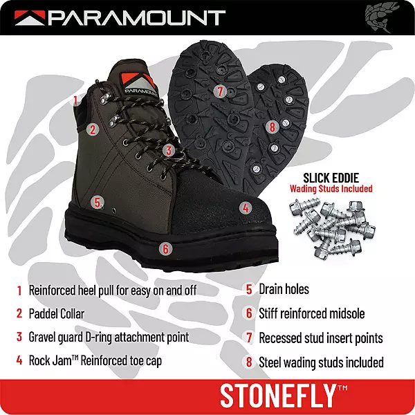 Paramount Outdoors Stonefly Cleated Wading Shoe