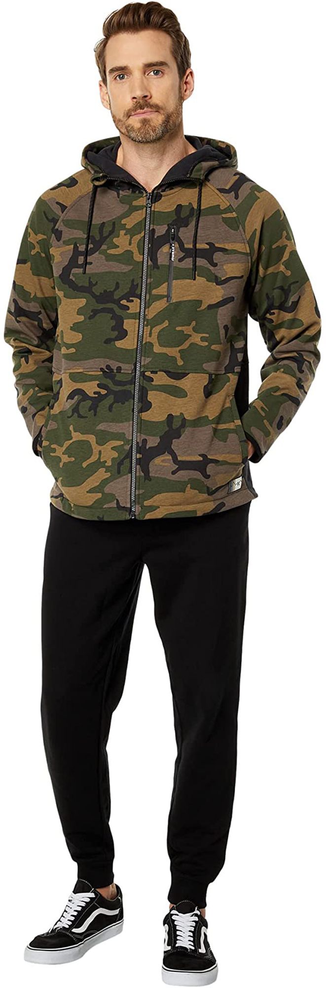 Hurley Men's Wilder Camo Heat Full-Zip Hooded Sweatshirt