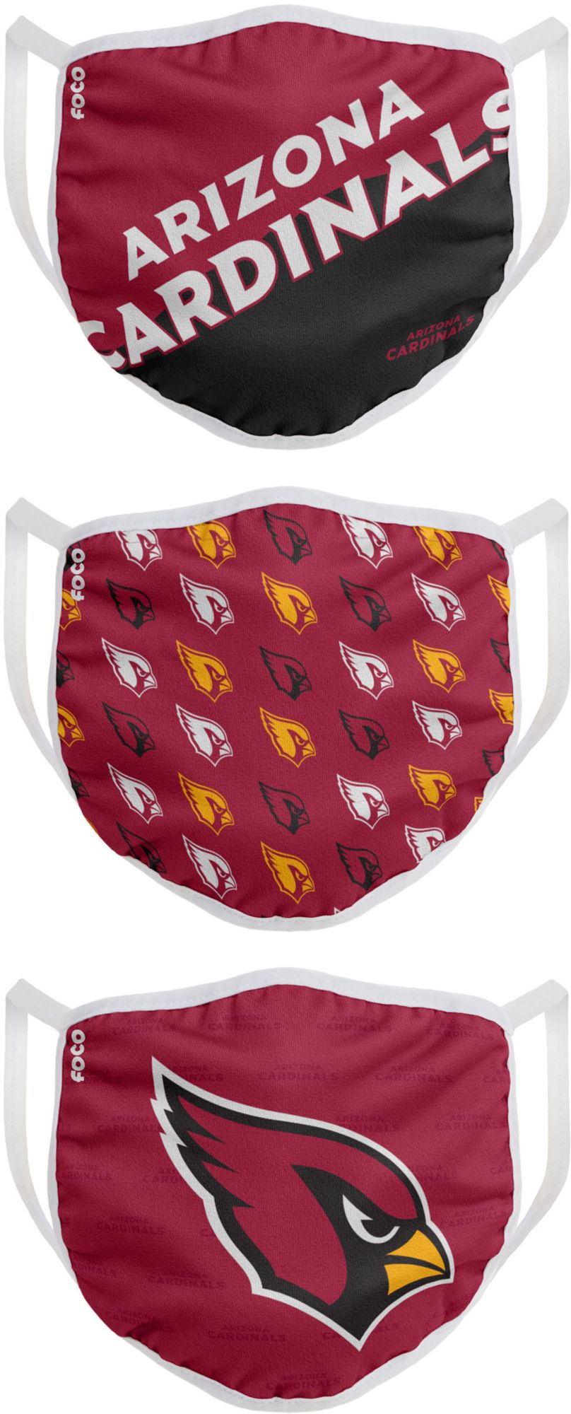 FOCO Youth Arizona Cardinals 3-Pack Face Coverings product image